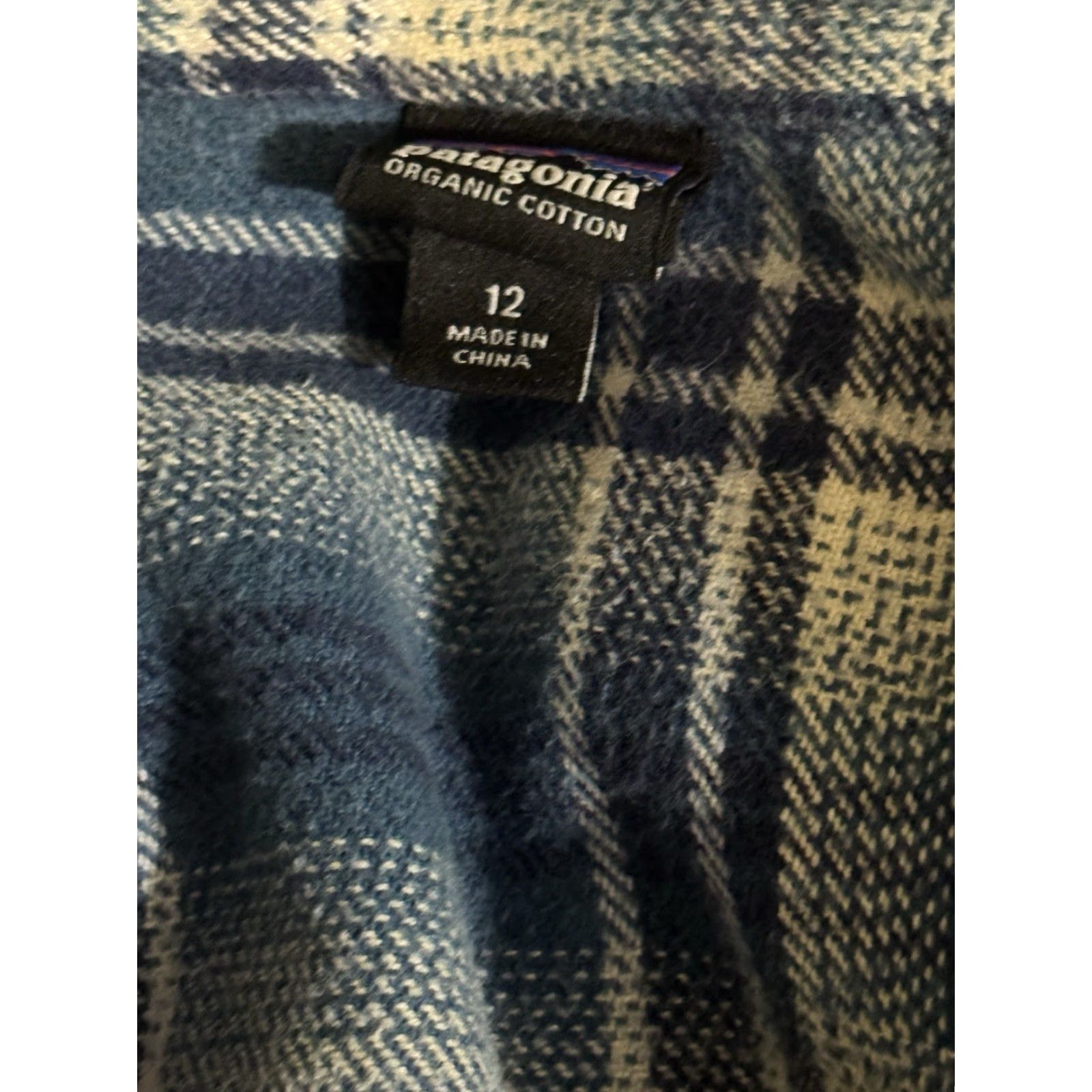 Patagonia Patagonia Shirt Womens 12 Blue Plaid Flannel Organic Cotton Button Long Sleeve Size XL / US 12-14 / IT 48-50 - 5 Thumbnail