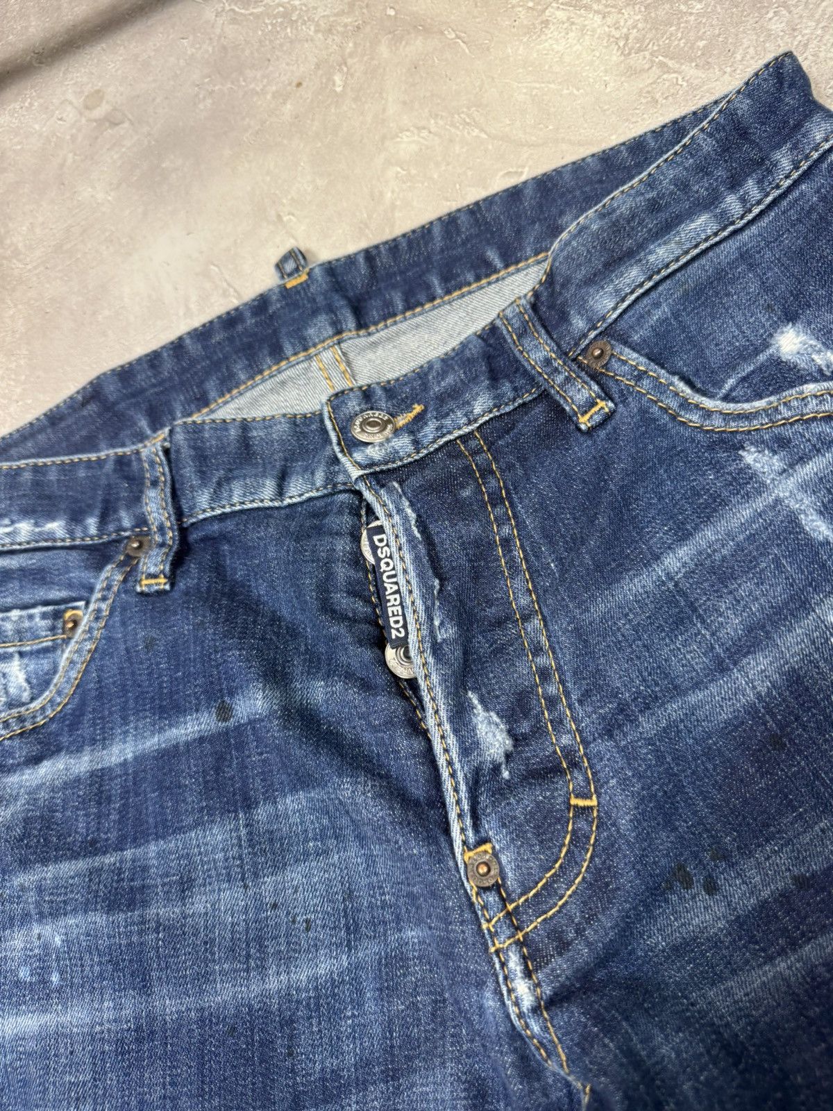 Dsquared2 Dsquared2 Distressed Style Men's Skini Jeans Size US 31 - 11 Thumbnail