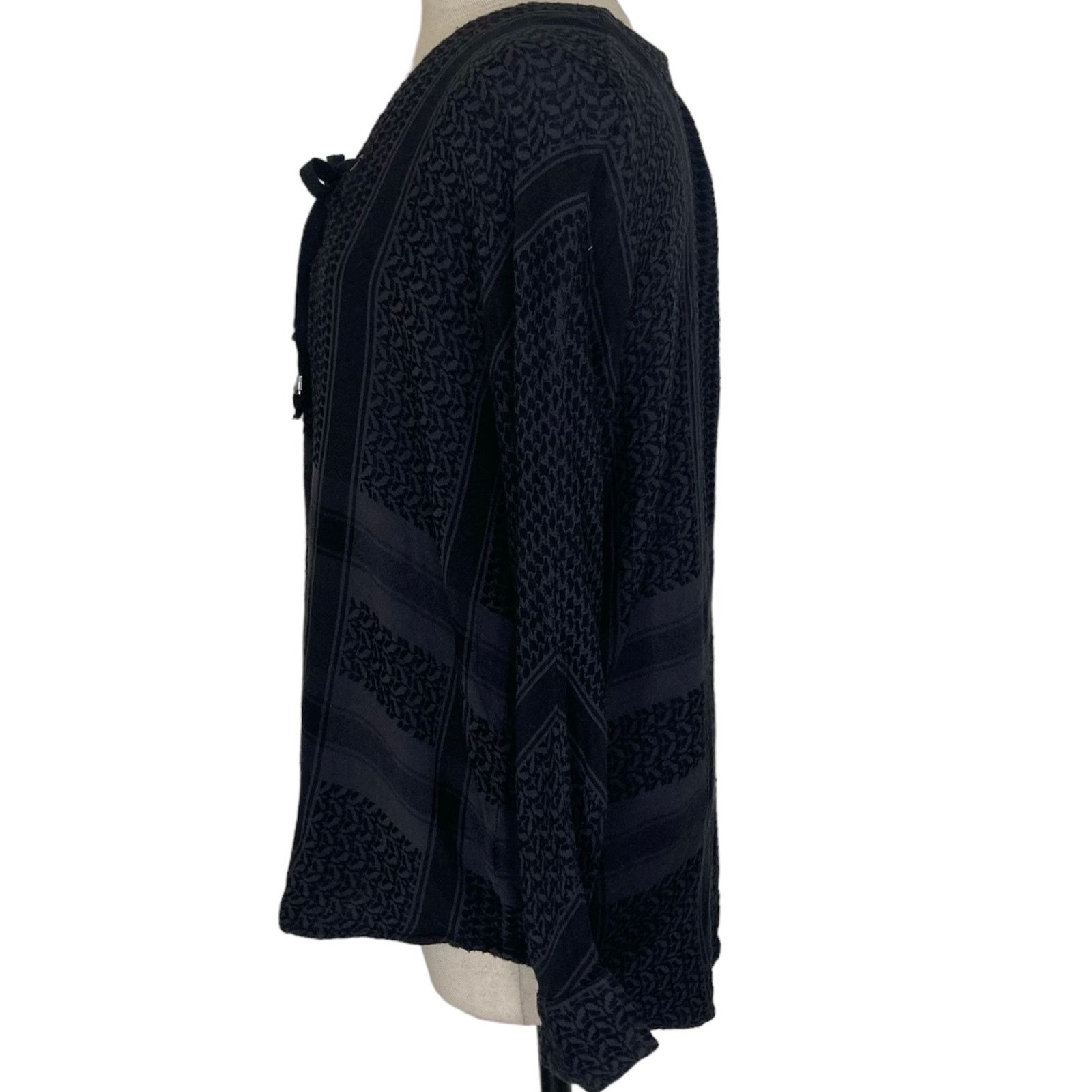 Rails Rails Lily Onyx jacquard top black gray long sleeve pullover Size S / US 4 / IT 40 - 3 Thumbnail