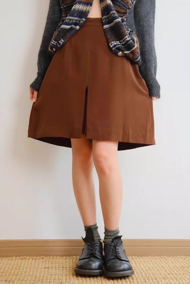 Kenzo KENZO size1 Chocolate mousse skirt pants Size 24" / US 00 / IT 34 - 6 Thumbnail