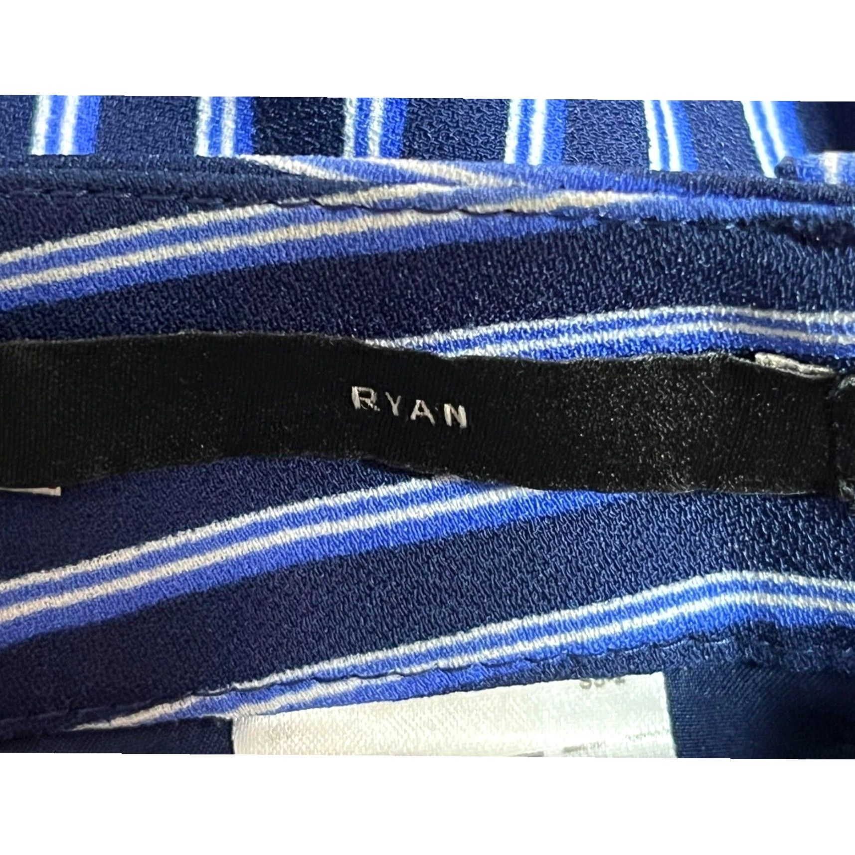 Banana Republic Banana Republic Dress Pants Sz 0 Blue Striped Flat Front Tapered Twill Polyester Business Workwear Women Size 25" / US 0 / IT 36 - 7 Thumbnail