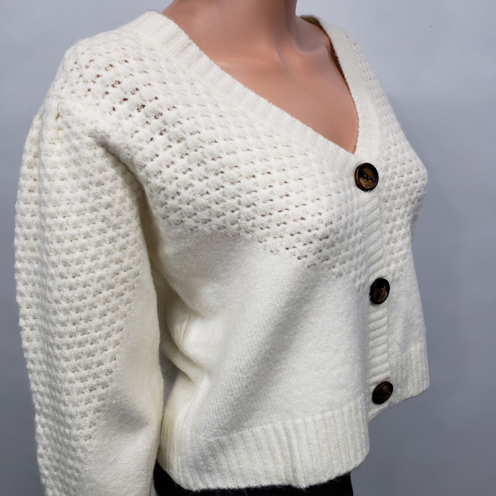 Lulus NWOT Lulus Warming Up to You Knit Cropped Cardigan Sweater Size M / US 6-8 / IT 42-44 - 8 Thumbnail