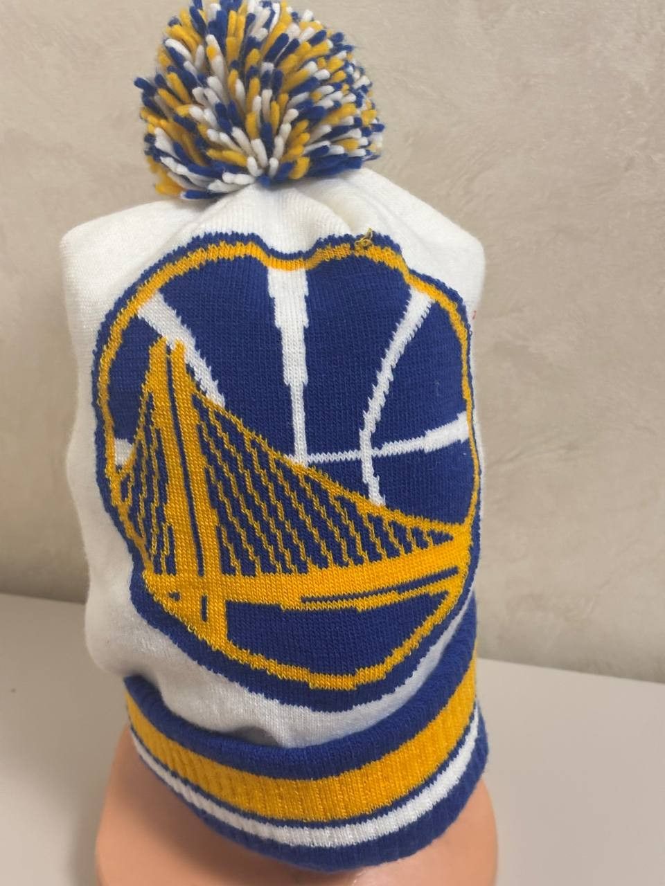 Adidas Vintage Adidas Golden State Warriors Pom Pom Beanie NWT Size ONE SIZE - 5 Thumbnail