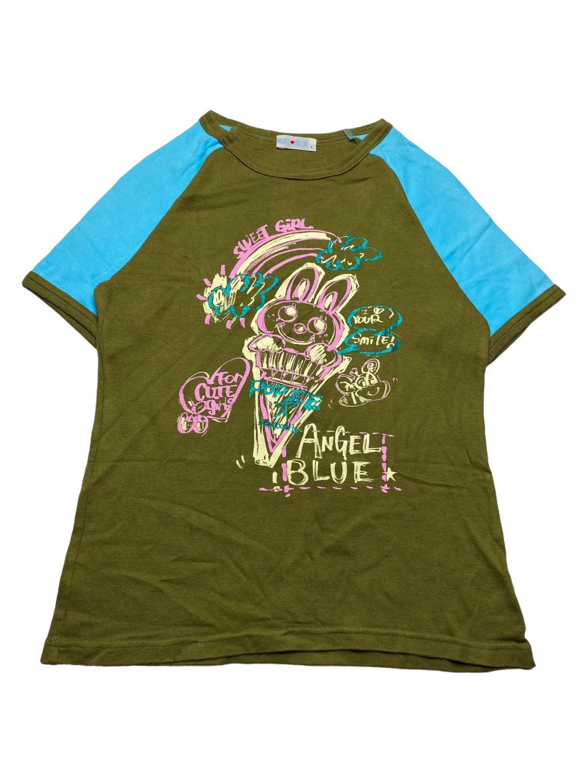 Angel Blue 2000s Angel Blue - Crayon Graphic Baby Tee Size M / US 6-8 / IT 42-44 - 1 Thumbnail