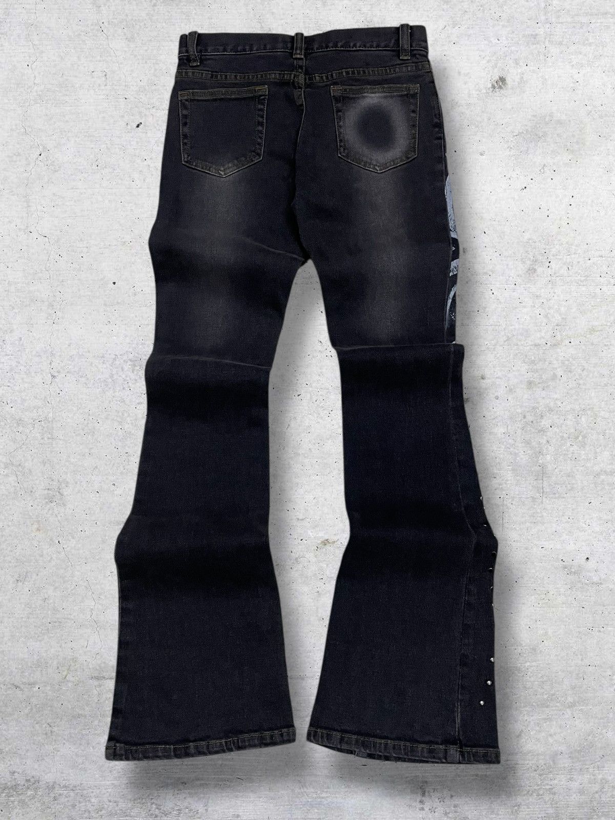 Japanese Brand VINTAGE RYO PELIANO 1990S JAPAN ARTWORK FLOWER GRUNGE FLARED Size US 26 / EU 42 - 7 Thumbnail