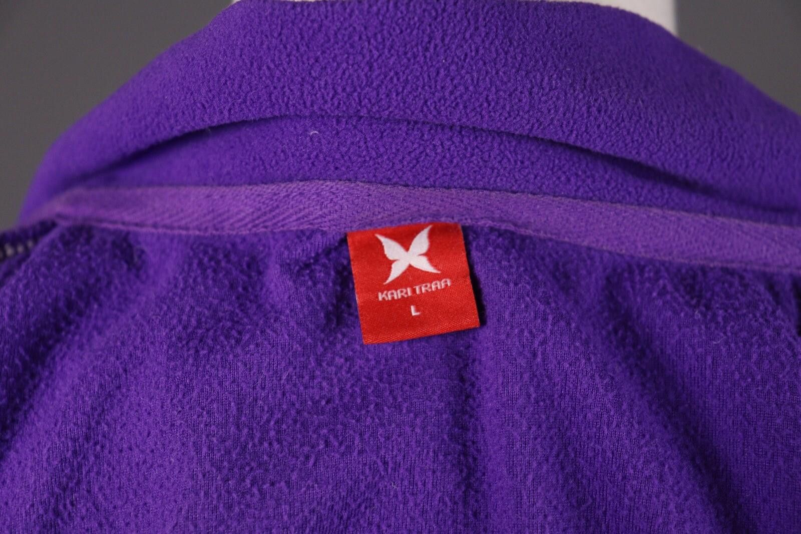 Designer Kari Traa Purple Full Zip Fleece Lightweight Jacket Size L Size L / US 10 / IT 46 - 10 Thumbnail
