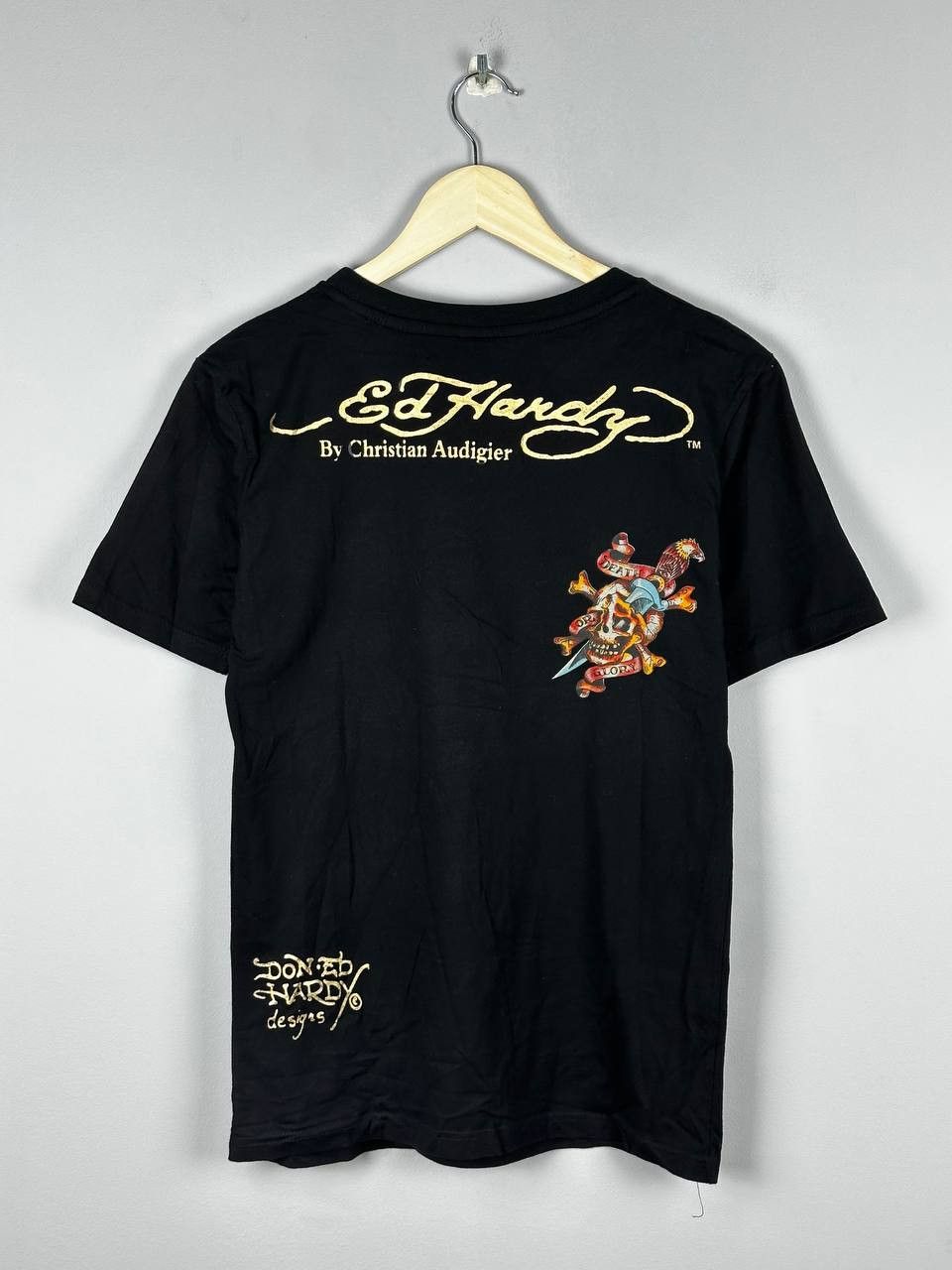 Ed Hardy Crazy Y2K Ed Hardy T-Shirt Effected Japan Rhinestones Style Size L / US 10 / IT 46 - 8 Thumbnail