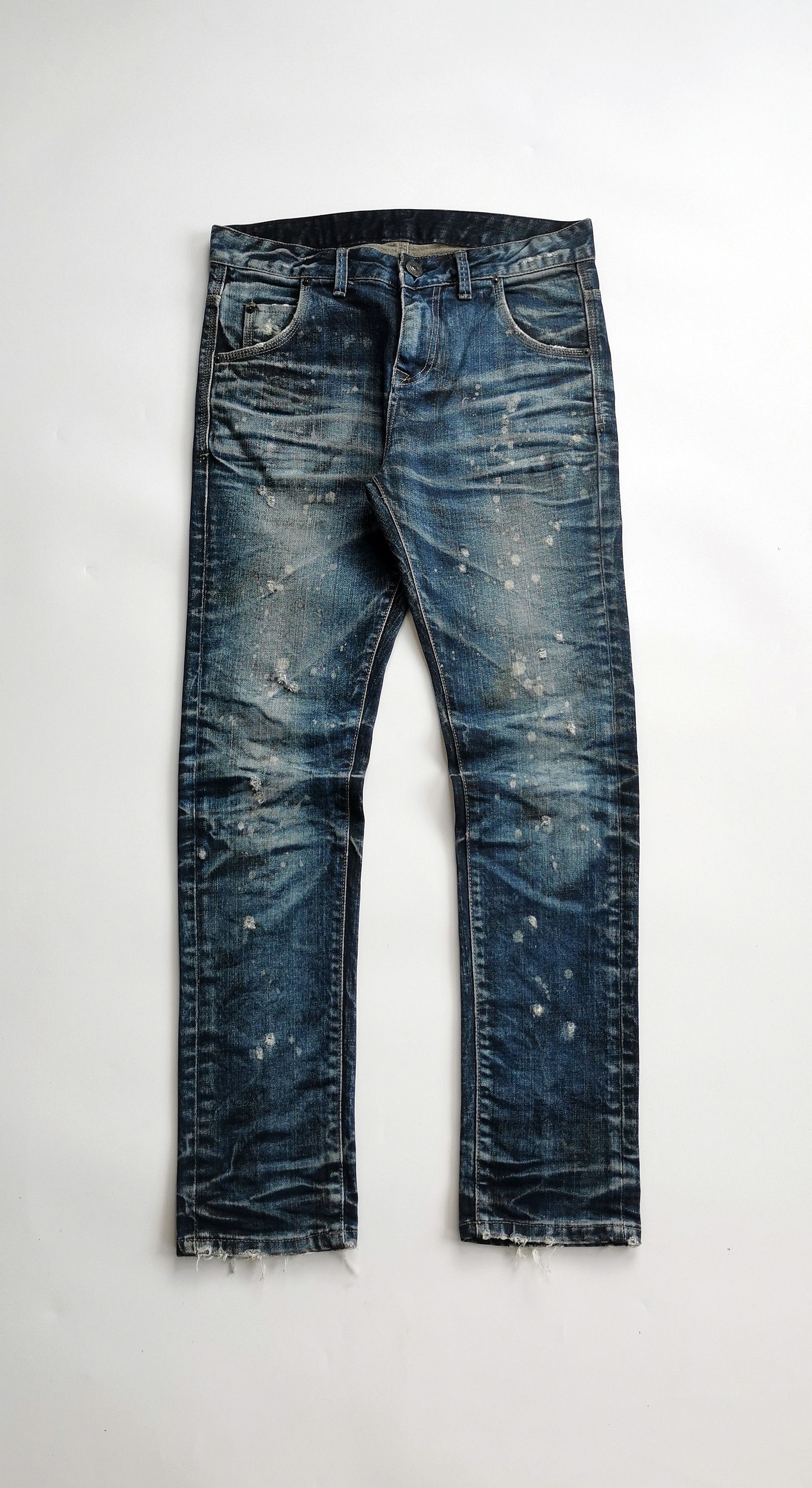 Black Label Black Label Luster Clawmark Distressed Skinny Denim Jeans Size US 32 / EU 48 - 1 Thumbnail