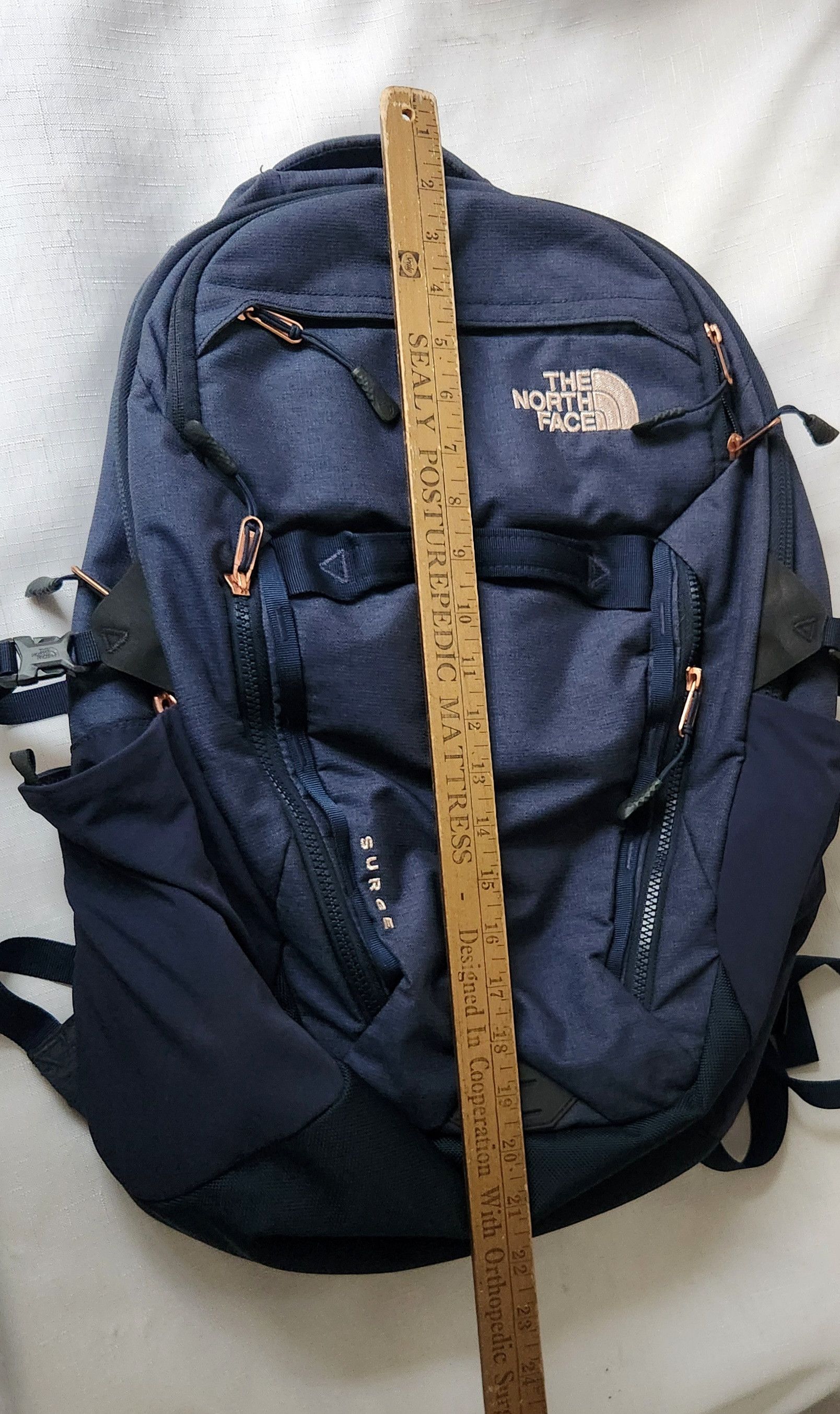 The North Face The North Face Surge Backpack Navy Blue Hiking School Size ONE SIZE - 15 Thumbnail