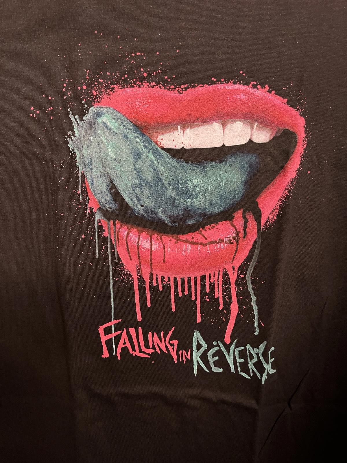 Designer Band Falling in Reverse T-shirt - Drip Licking Lips - L Size US L / EU 52-54 / 3 - 3 Thumbnail