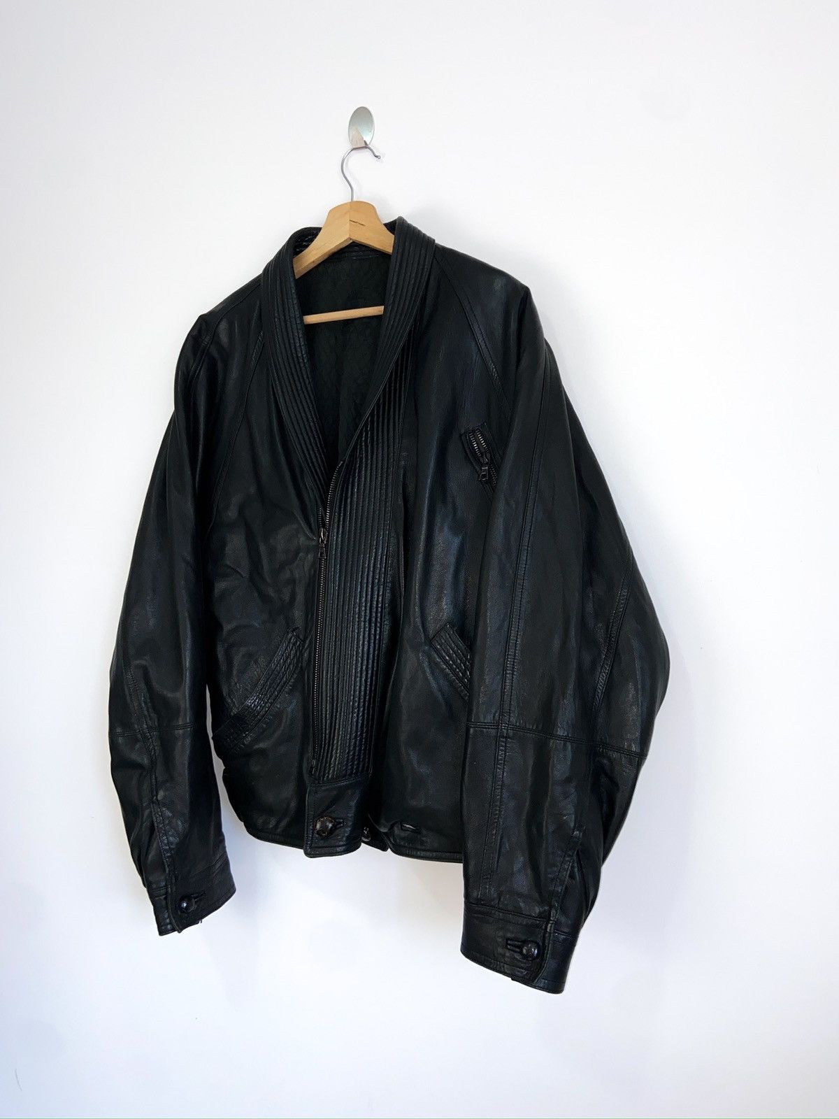 Versace 90s Gianni Versace Leather Jacket Size US L / EU 52-54 / 3 - 2 Thumbnail