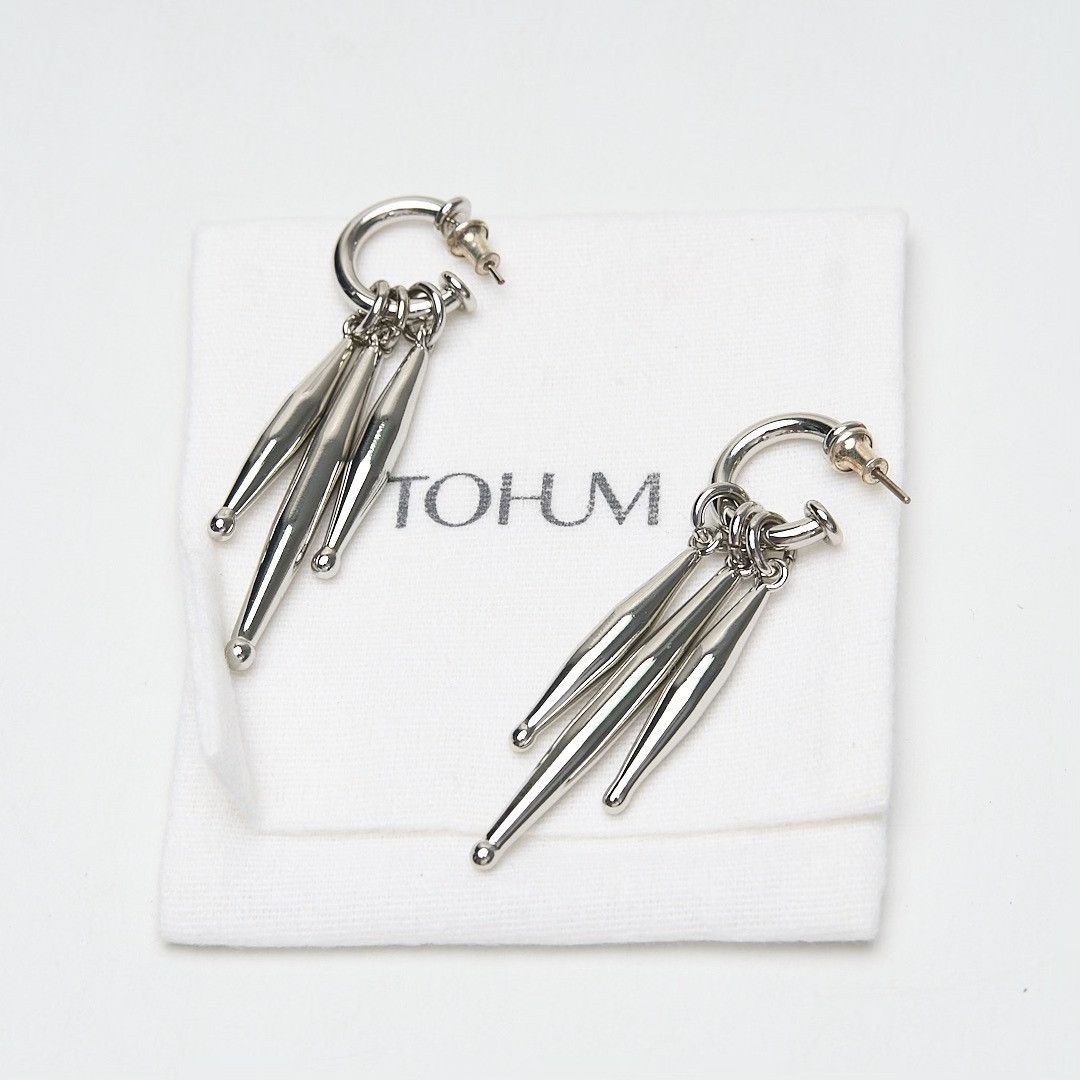 Other TOHUM Vintage Brass Silver-Plated Earrings Size ONE SIZE - 1 Thumbnail