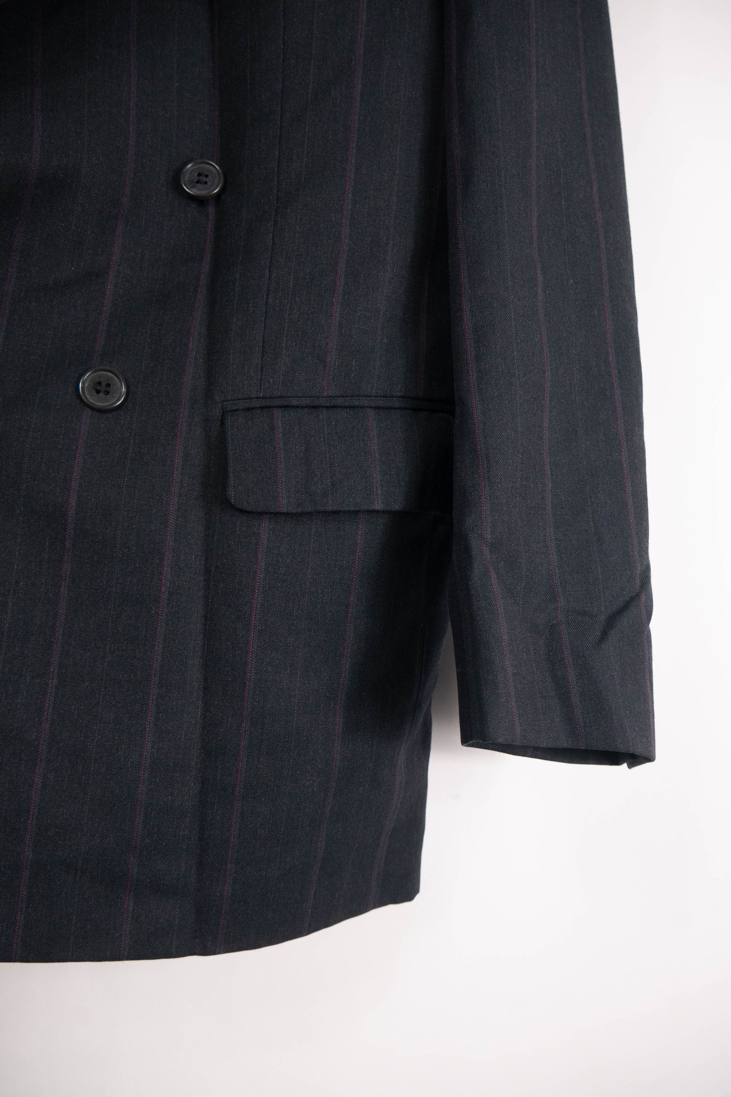 Yves Saint Laurent Yves Saint Laurent double-breasted blazer striped, old money Size 48S - 6 Thumbnail