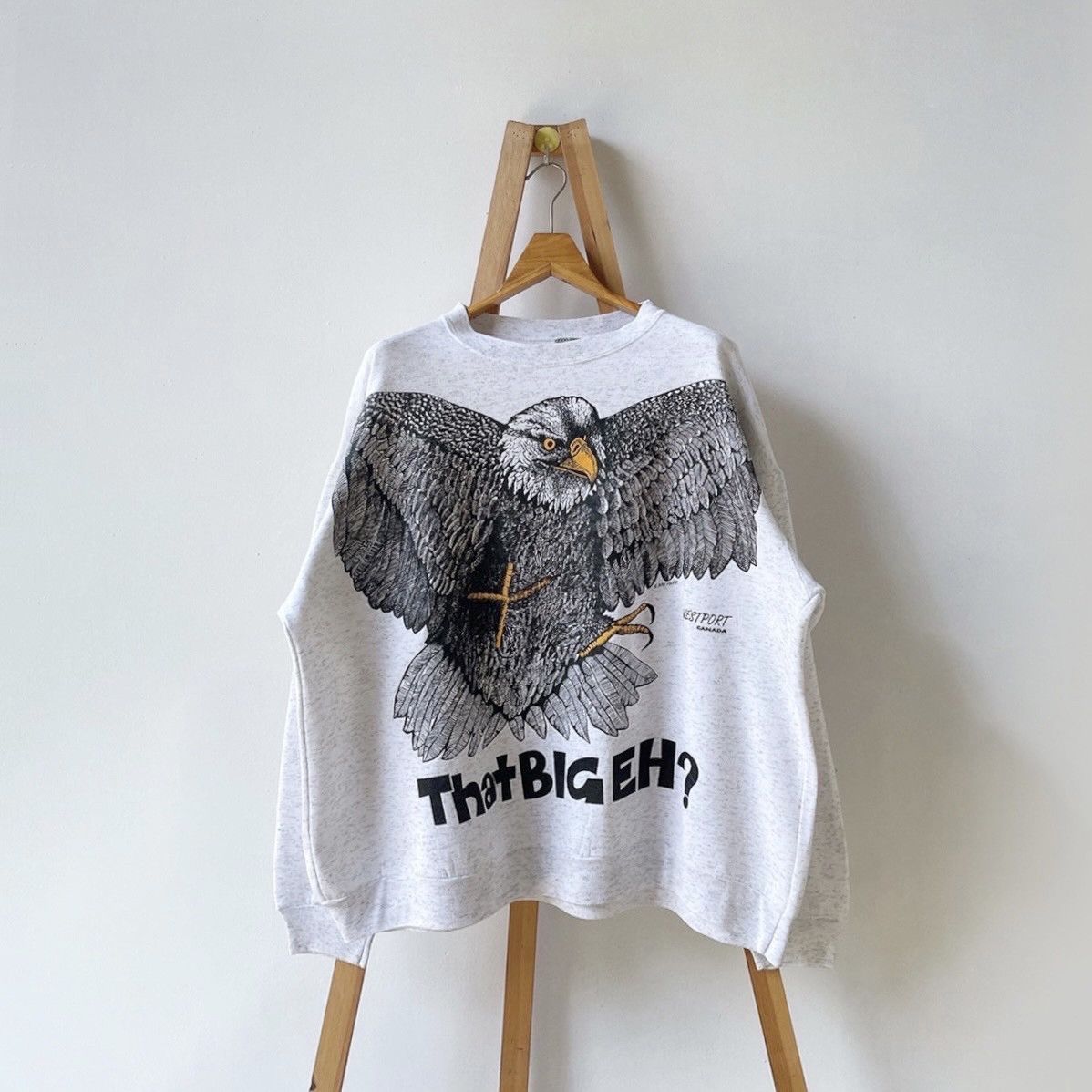 Vintage That big ah! 90s Eagle Westsport Canada sweatshirt/ XL Size US XL / EU 56 / 4 - 1 Thumbnail