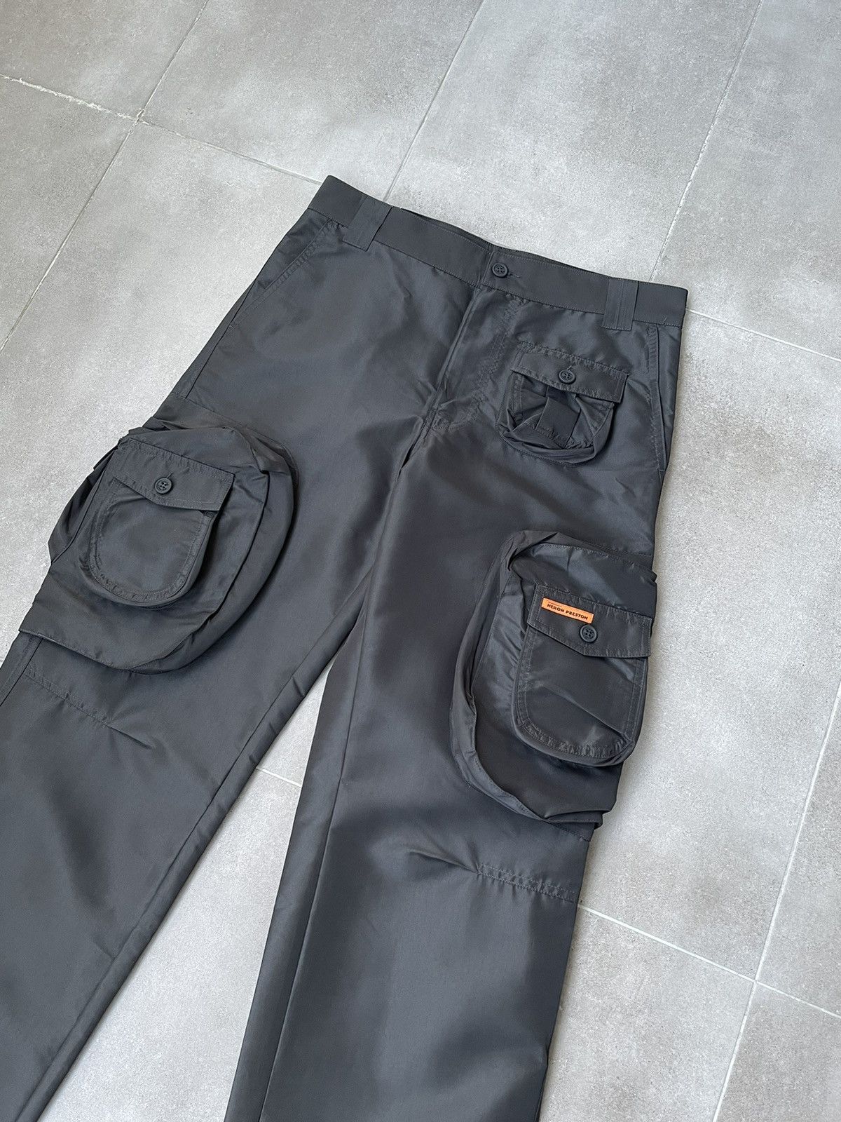 Heron Preston !DS! SS23 Heron Preston X-Ray Track Black Cargo Pants Size US 32 / EU 48 - 10 Thumbnail
