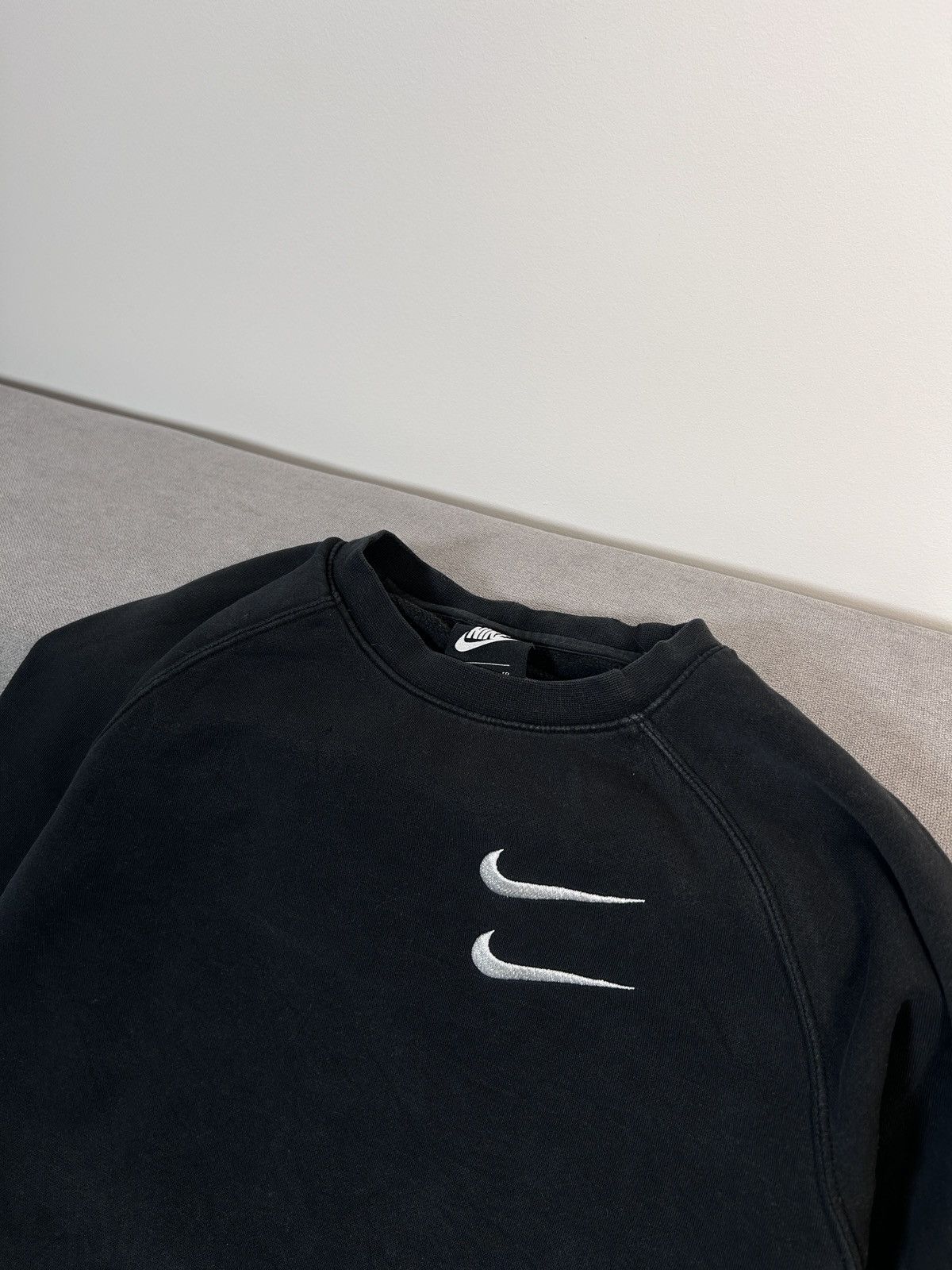 Nike Vintage Nike Double Swoosh Oversized Big Logo Sweatshirt Size US XS / EU 42 / 0 - 7 Thumbnail
