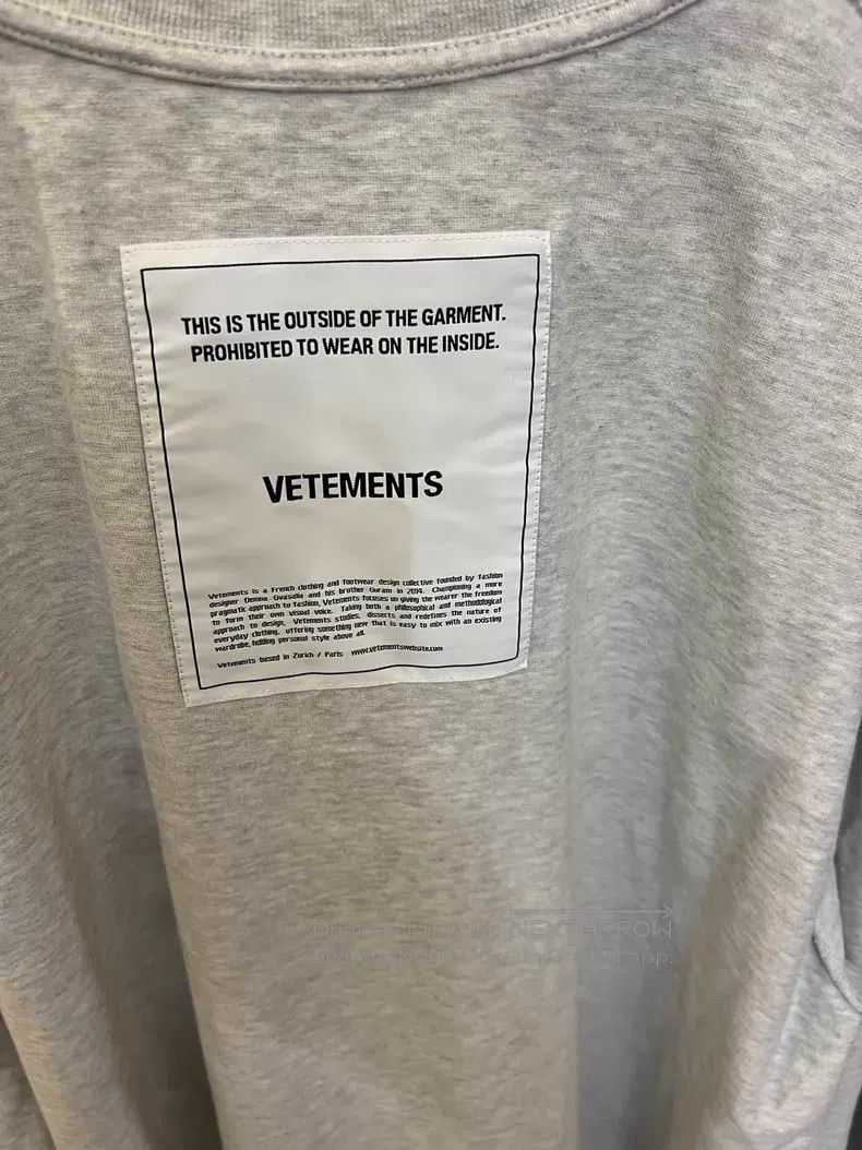 Vetements VETEMENTS Hoodie - Grey Size US S / EU 44-46 / 1 - 4 Thumbnail