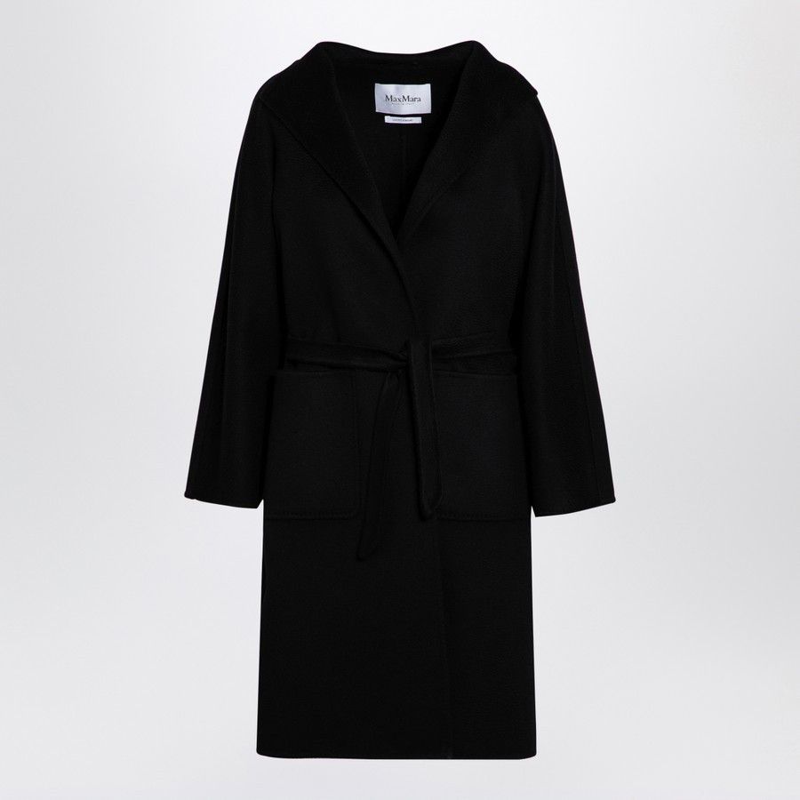 Max Mara o1d2blof0824 Cashmere Coat in Black Size S / US 4 / IT 40 - 1 Thumbnail