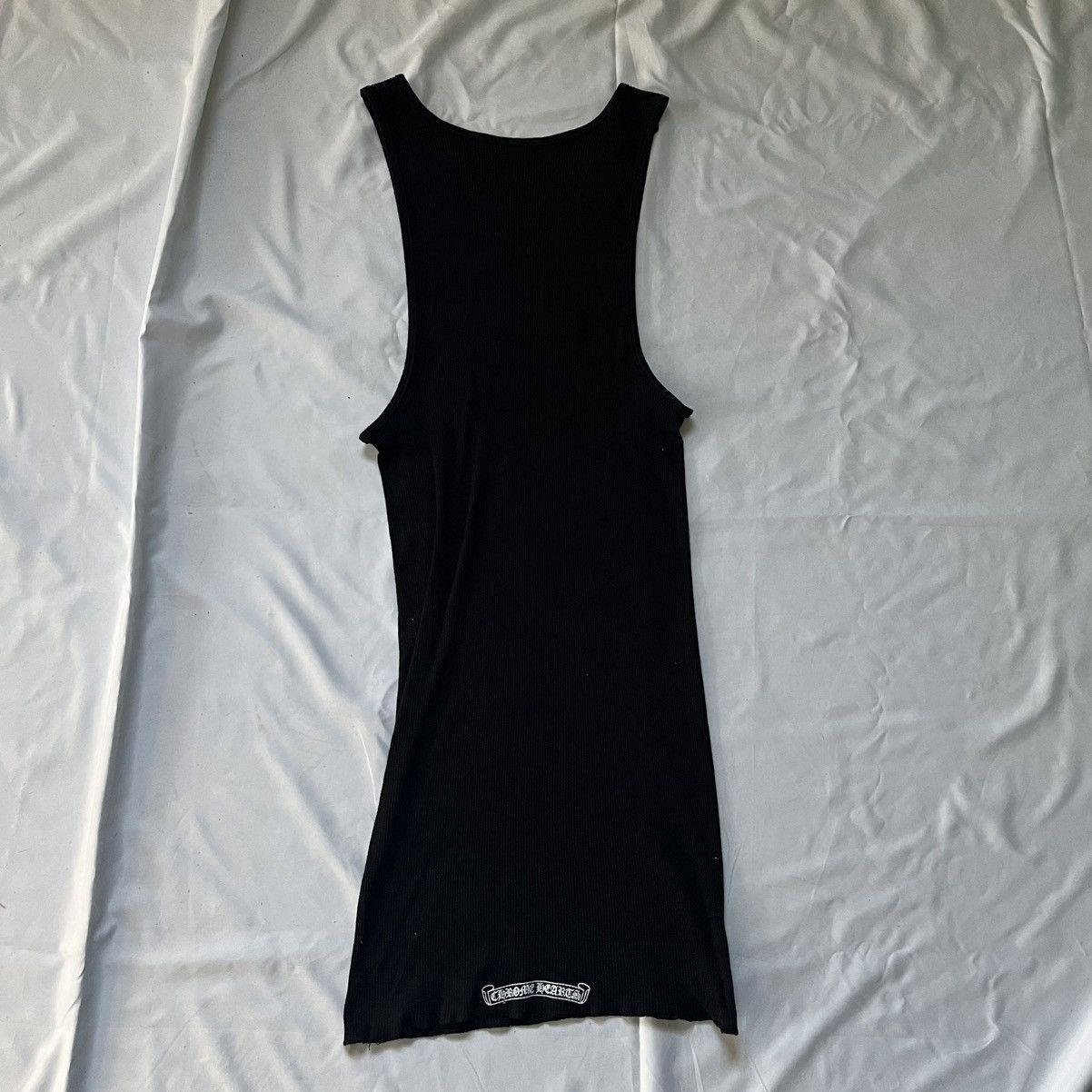 Chrome Hearts Hairy Cross Rib Black Tank