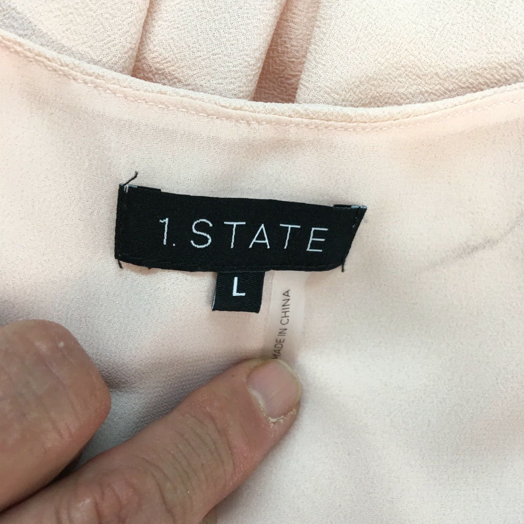 Vintage 1.State Blouse Tank Top Womens L Pink Sleeveless V-Neck Casual 100% Polyester Size L / US 10 / IT 46 - 3 Thumbnail