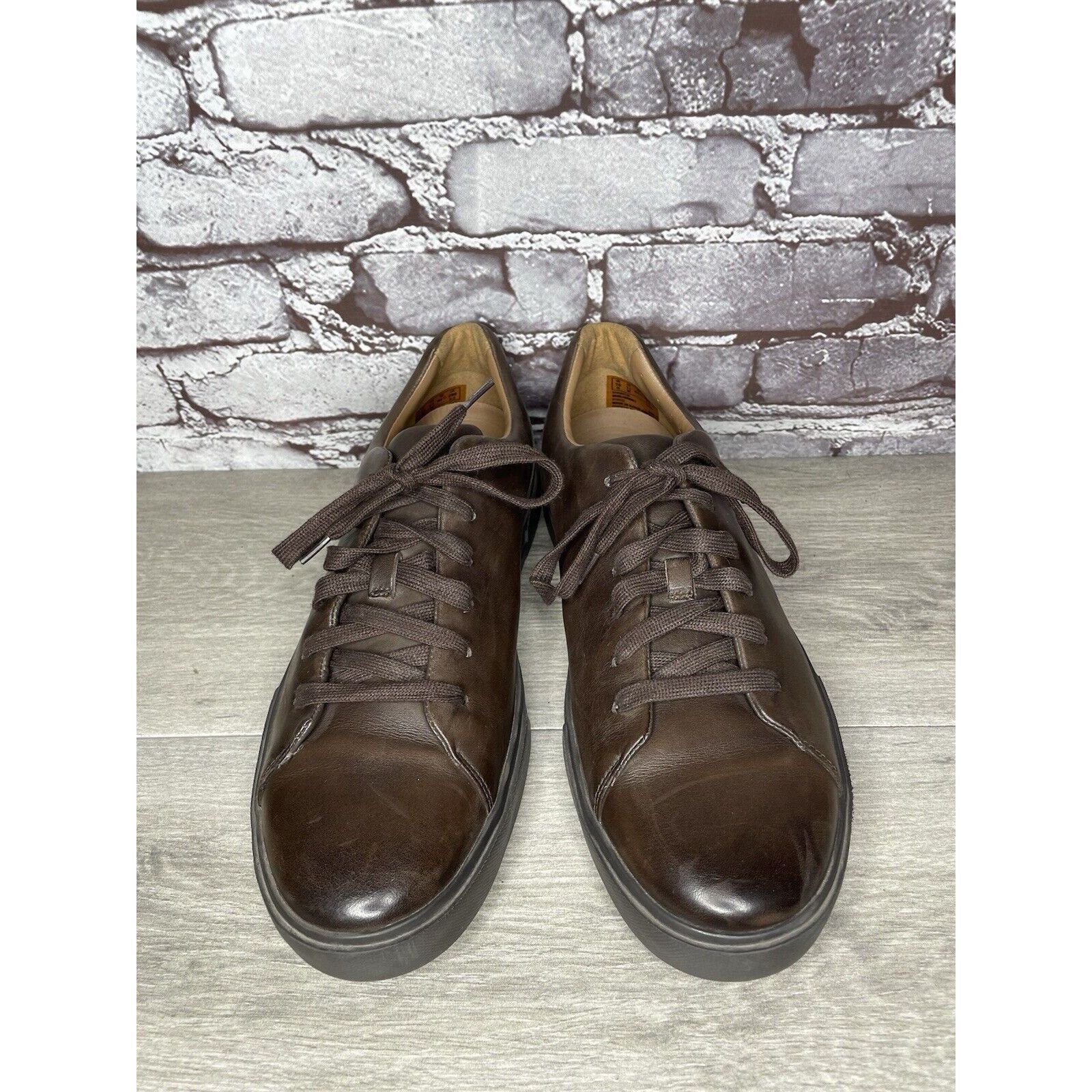 Clarks Clarks Unstructured Brown Leather Lace Up Casual Sneakers Sh Size US 11 / EU 44 - 17 Thumbnail