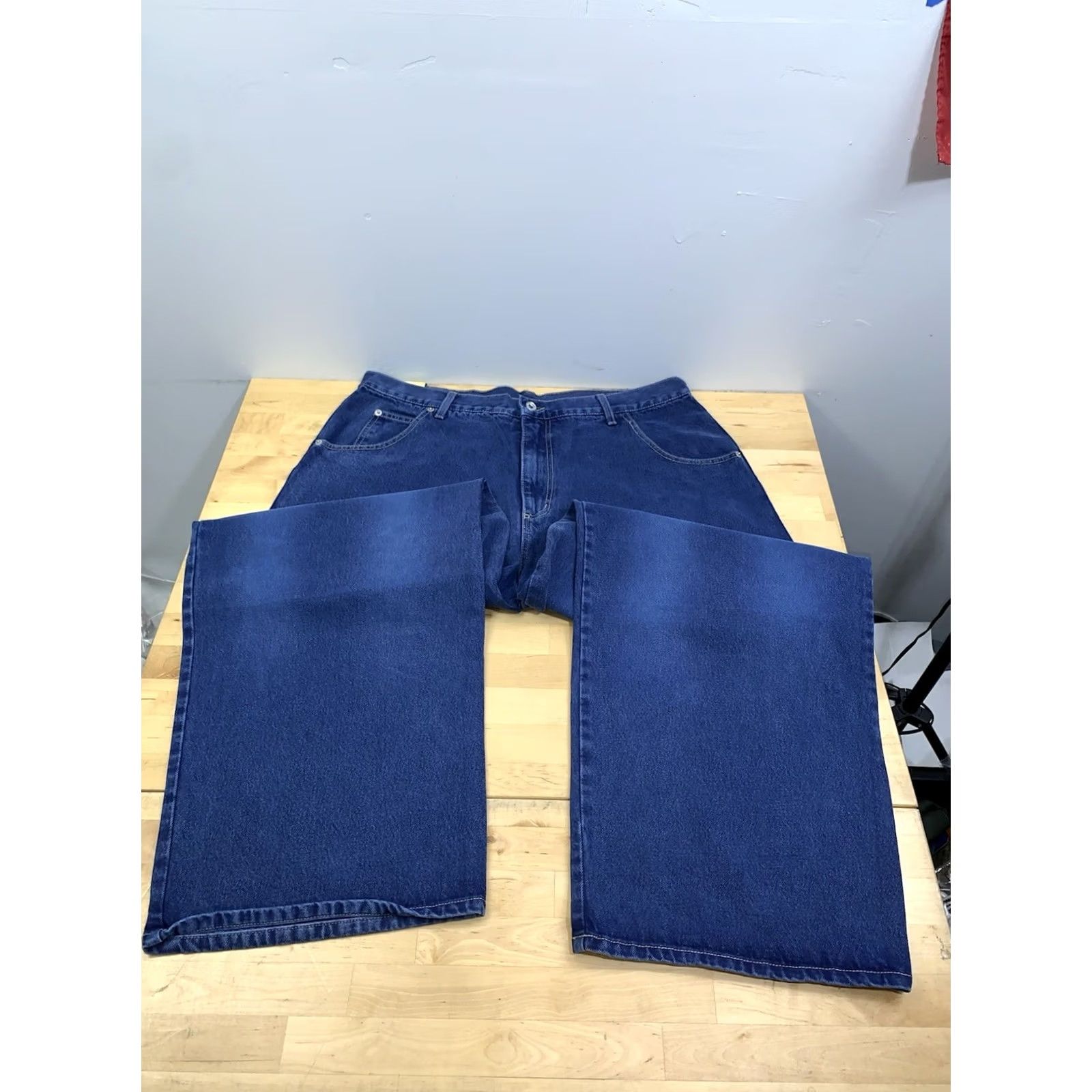 Vintage VINTAGE Solo Denim Jeans Men 40 Blue Loose Baggy USA 90s 13110 jeans 90s Hip Hop Mens Blue Denim USA 40 Regular Size US 40 / EU 56 - 2 Thumbnail