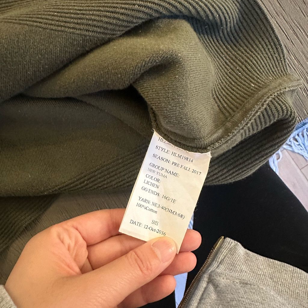 Helmut Lang HELMUT LANG khaki Pullover Cotton Knitwear Size US M / EU 48-50 / 2 - 5 Thumbnail