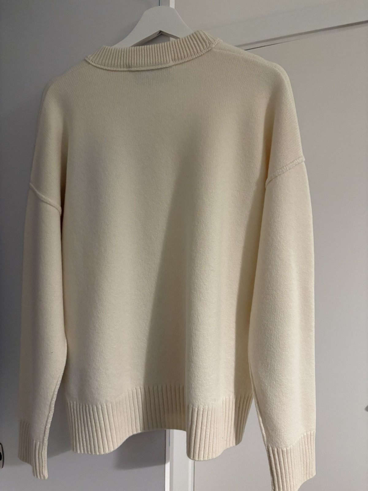 AMI AMI Paris Ami de Coeur Wool Sweater-Off White: Size M – New Size M / US 6-8 / IT 42-44 - 2 Thumbnail