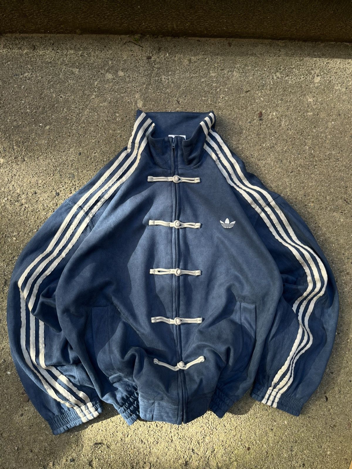 Adidas CNY Chinese new Year heavy bomber jacket zip up blue