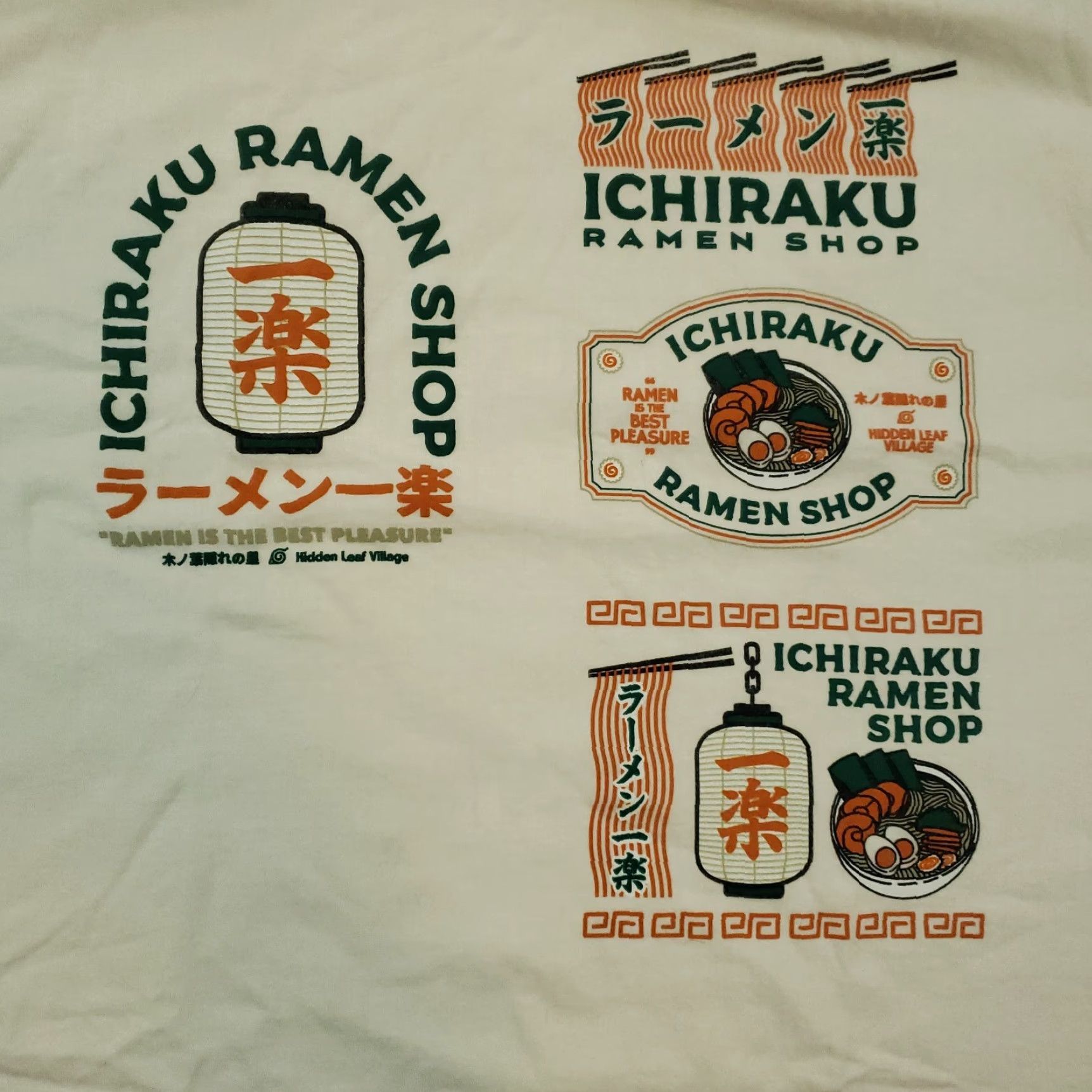 Vintage Naruto Anime Ichiraku Ramen Shop Beige Short Sleeve Crew Neck T-Shirt Mens Large Size US L / EU 52-54 / 3 - 6 Thumbnail