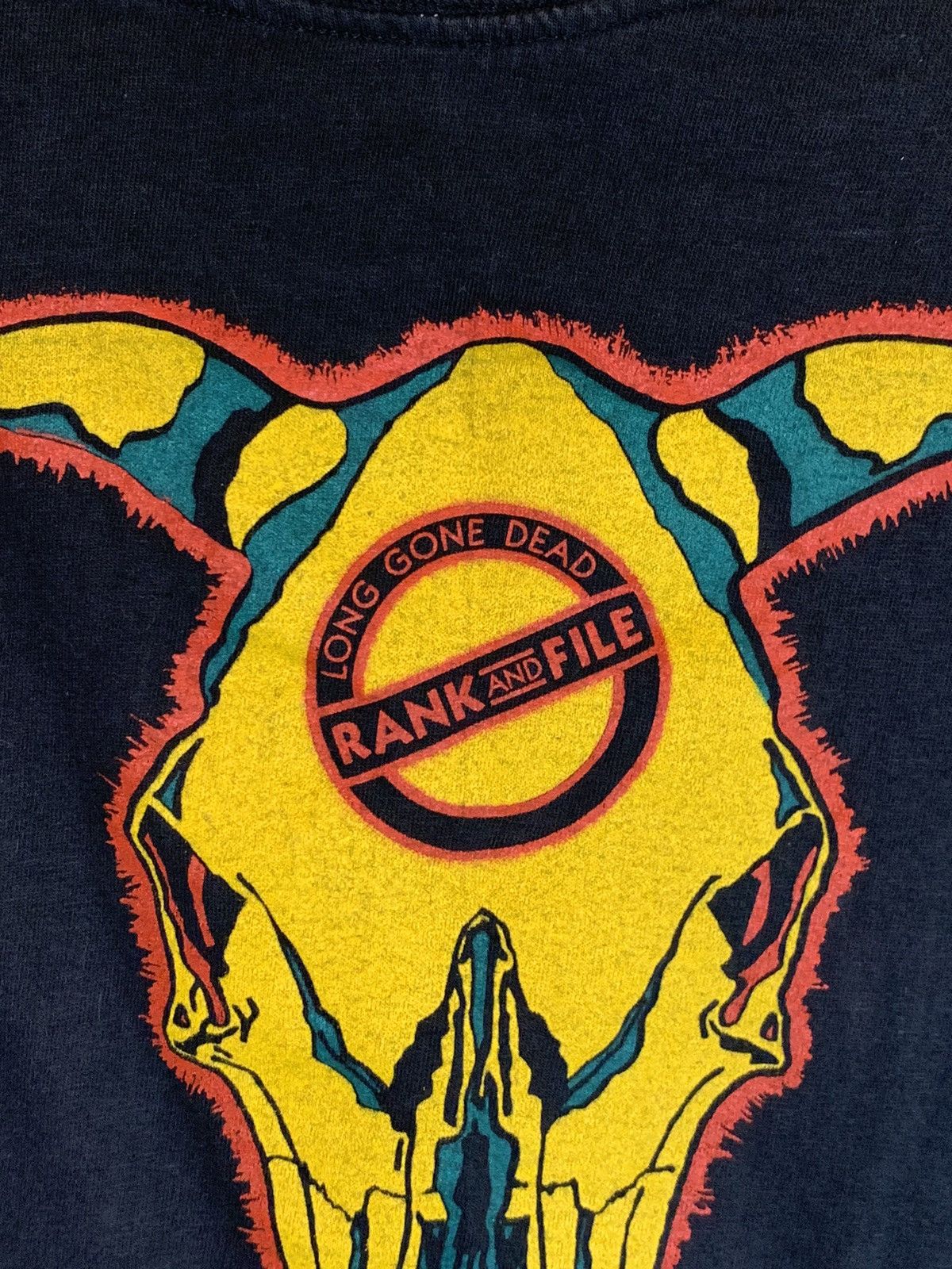Band Tees × Vintage *RARE* Vintage 1984 Rank And File Long Gone Dead Band Shirt Size US S / EU 44-46 / 1 - 6 Thumbnail