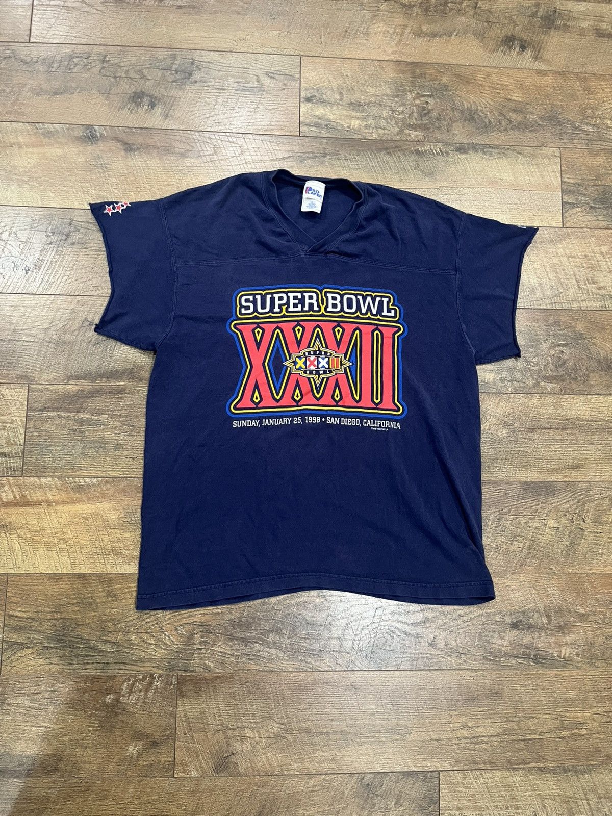 Pro Player Vintage 90s Denver Broncos 1997 Super Bowl Tee Navy Blue XL Size US XL / EU 56 / 4 - 1 Thumbnail