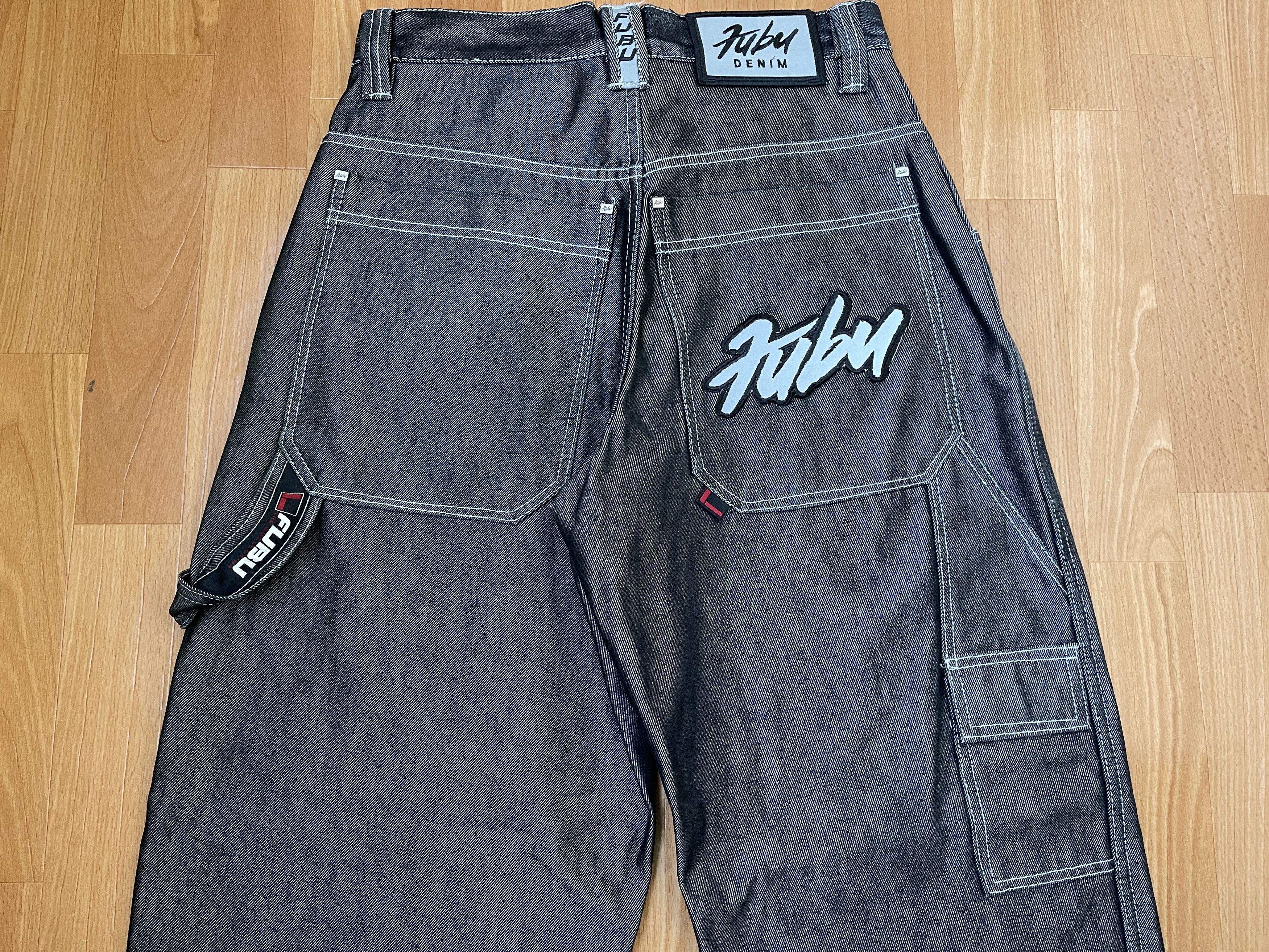 Fubu FUBU jeans shiny vintage baggy jeans silver metallic size 30 Size US 30 / EU 46 - 4 Thumbnail