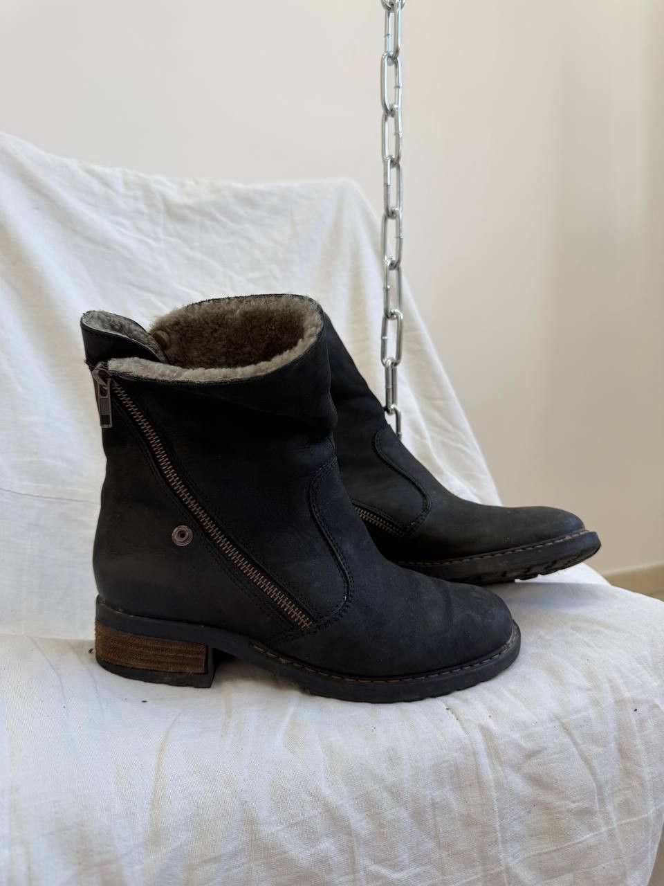 A.S.98 Avant-Garde Leather Suede 14th Addiction Style Ankle Zip Size US 5 / IT 35 - 2 Thumbnail