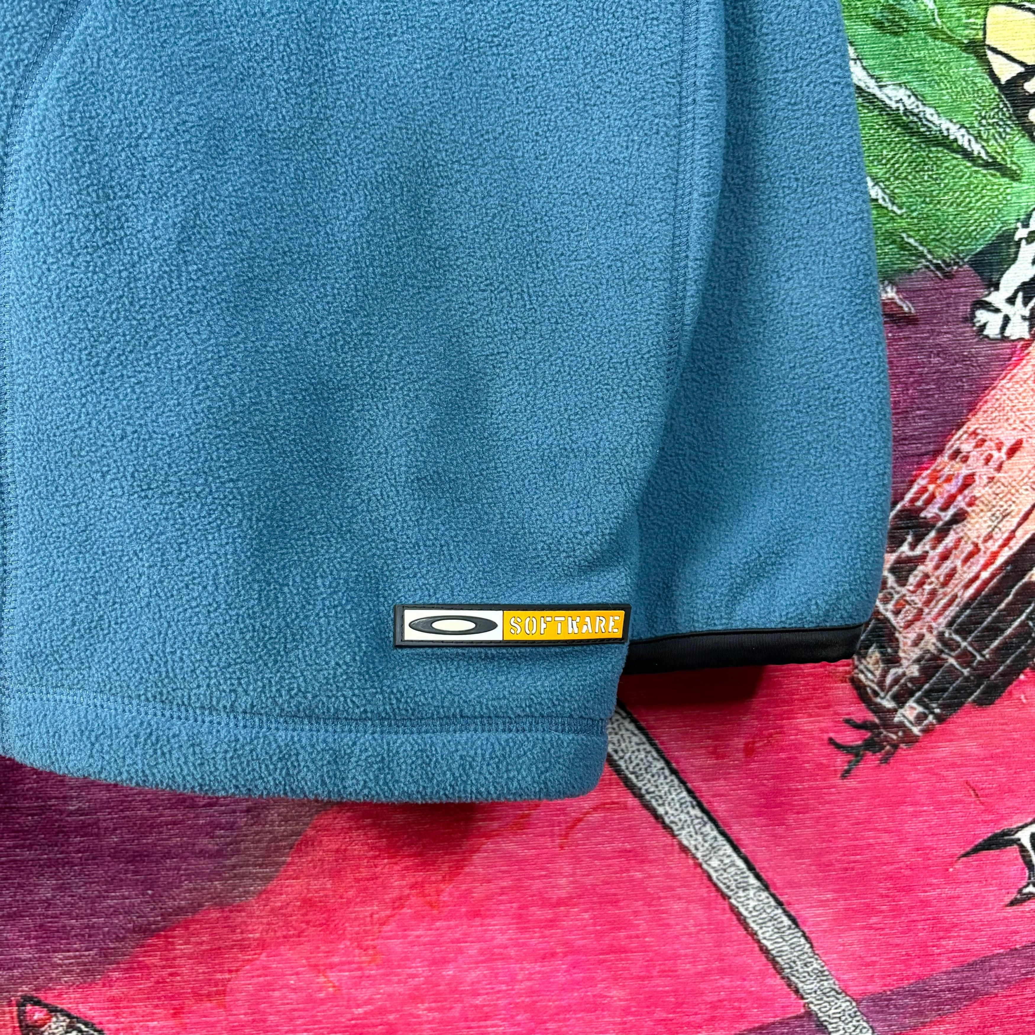 Oakley Y2K Oakley Software Blue Fleece Quarter Zip Size 2XL Size US XXL / EU 58 / 5 - 7 Thumbnail