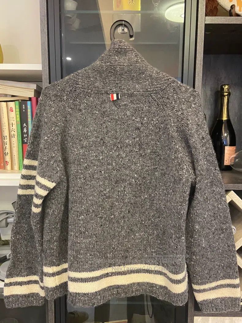 Thom Browne Thom Browne Woolen cardigan made from horsehair Size US M / EU 48-50 / 2 - 2 Thumbnail