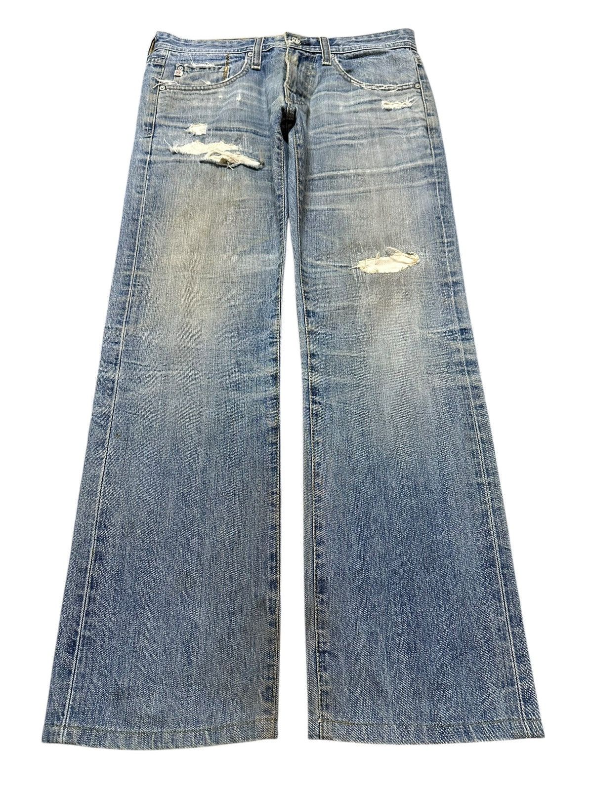 AG Adriano Goldschmied Vintage Usa Adriano Goldschmied Faded Wash Distressed Jeans Size US 32 / EU 48 - 1 Thumbnail
