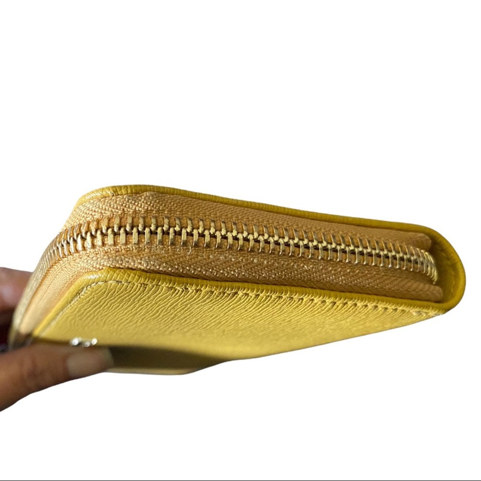 Furla Furla Leather Yellow Zip Zippy Accordion Wallet EUC Size ONE SIZE - 3 Thumbnail