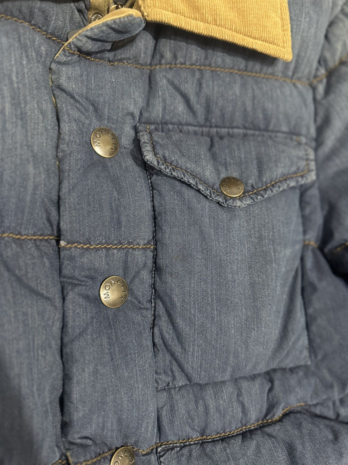 Moncler × Moncler Grenoble Moncler Grenoble Apres-Ski Puffer Corduroy Jacket Denim Blue Size US S / EU 44-46 / 1 - 25 Thumbnail