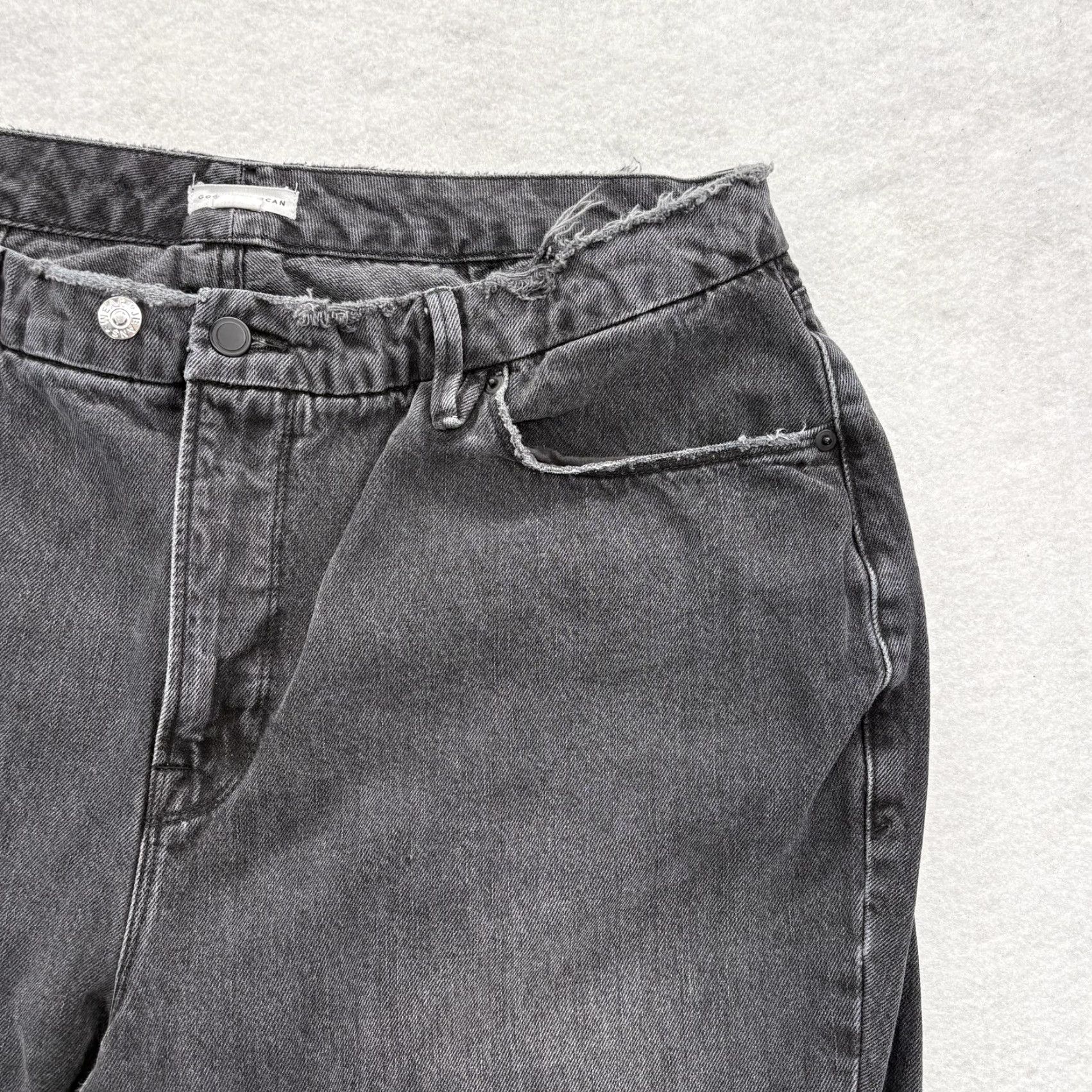 Good American Good American Good Heritage Icon Jeans Womens 16 Gray Denim Pants High Rise Relaxed 5-Pocket Pockets Zip Button Plus Size 26 in Inseam 26 in XS? Size 38" / US 16 / IT 52 - 3 Thumbnail