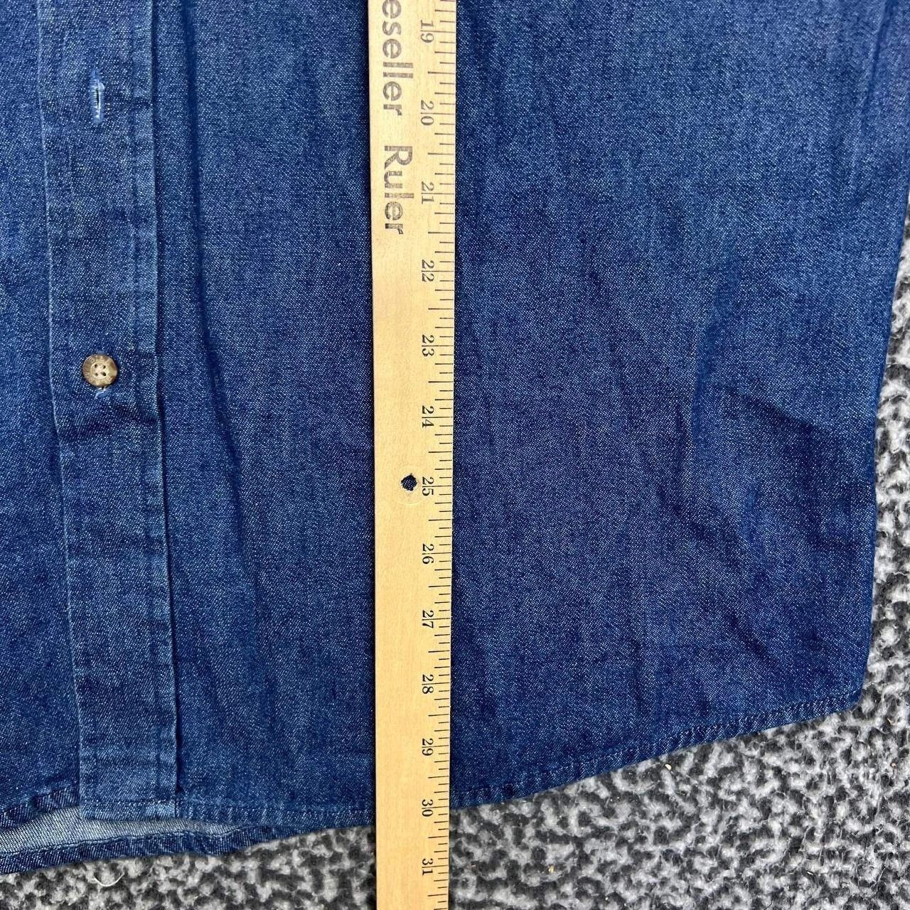 Bill Blass Bill Blass Premium Button Down Shirt Men M Blue Denim Cotton Size US M / EU 48-50 / 2 - 5 Thumbnail