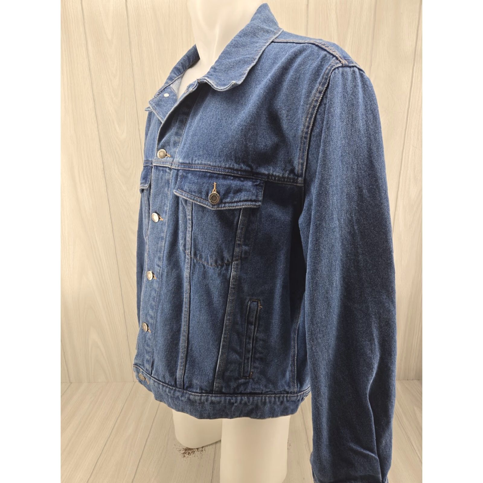 Wrangler VINTAGE Wrangler Hero Denim Jean Jacket Mens XL Button Up Trucker Jeans Size US 36 / EU 52 - 3 Thumbnail
