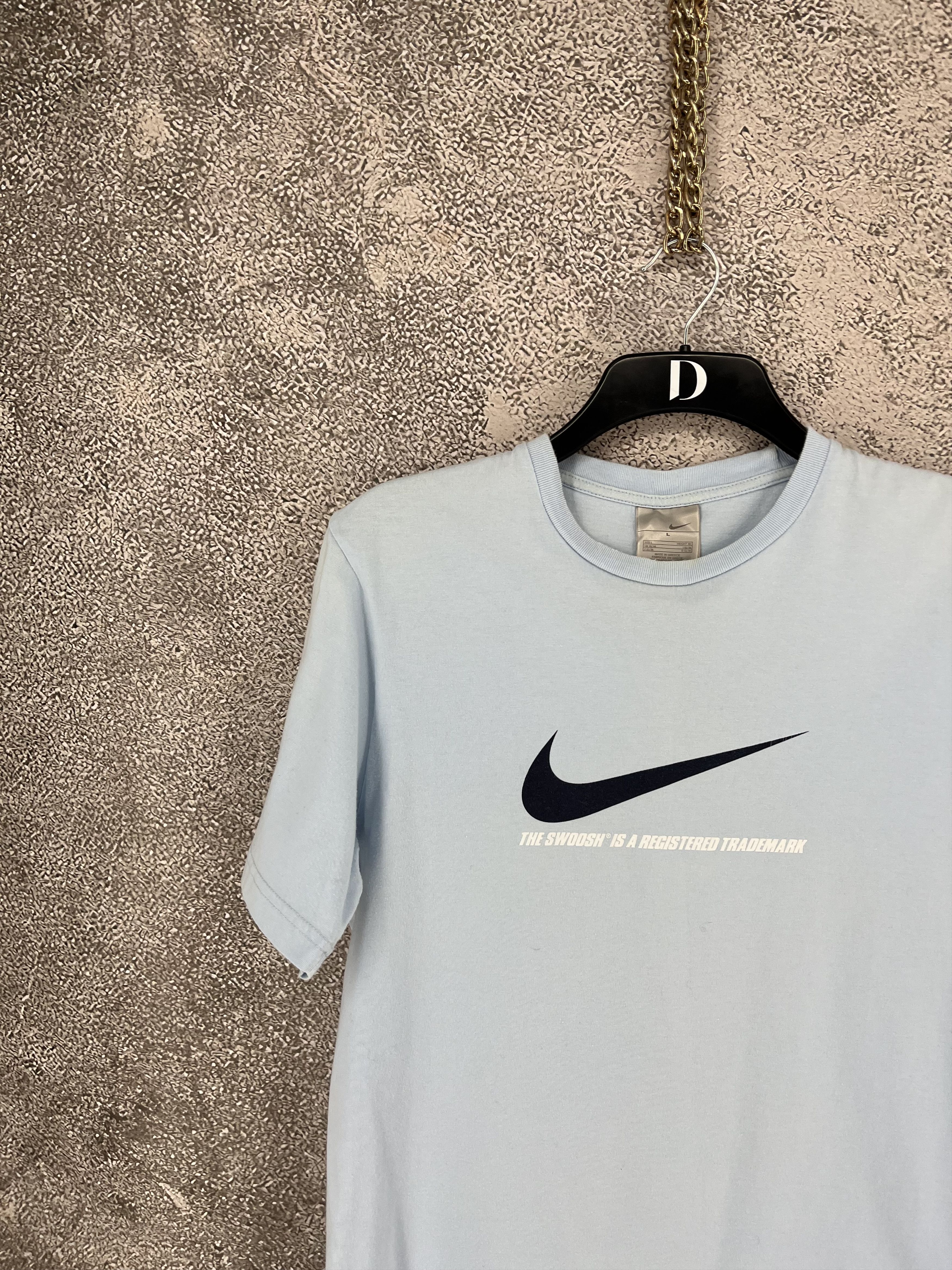 Nike NIKE T-Shirt White Big Blue Logo Size L Original Sportswear Size US L / EU 52-54 / 3 - 3 Thumbnail