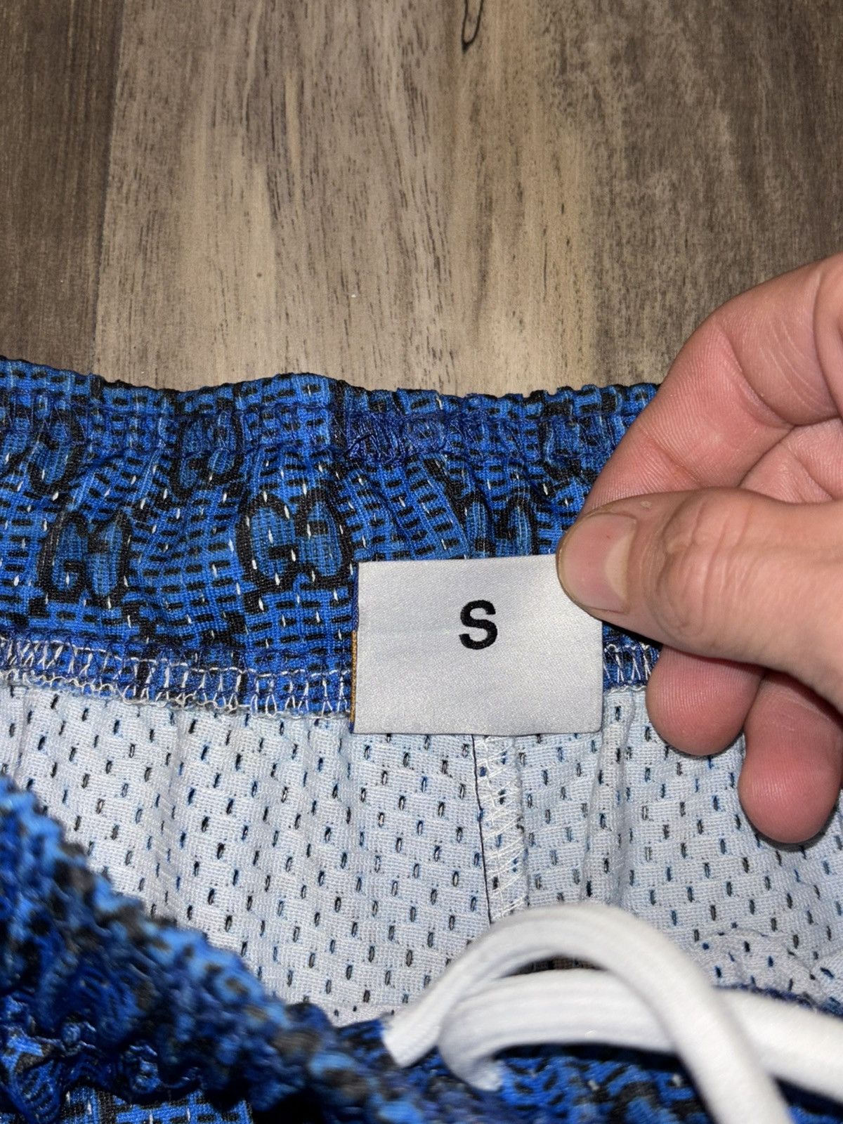 Bravest Studios Bravest Studios Blue "Gucci Monogram" Shorts Size US 30 / EU 46 - 4 Thumbnail
