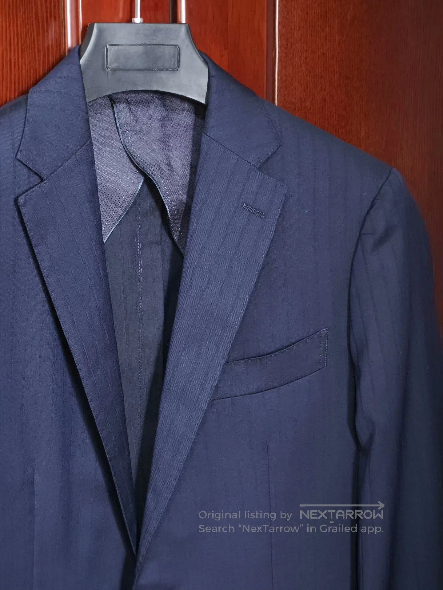 Japanese Brand Custom Italian Wool Blend Suit Jacket. Size US M / EU 48-50 / 2 - 2 Thumbnail
