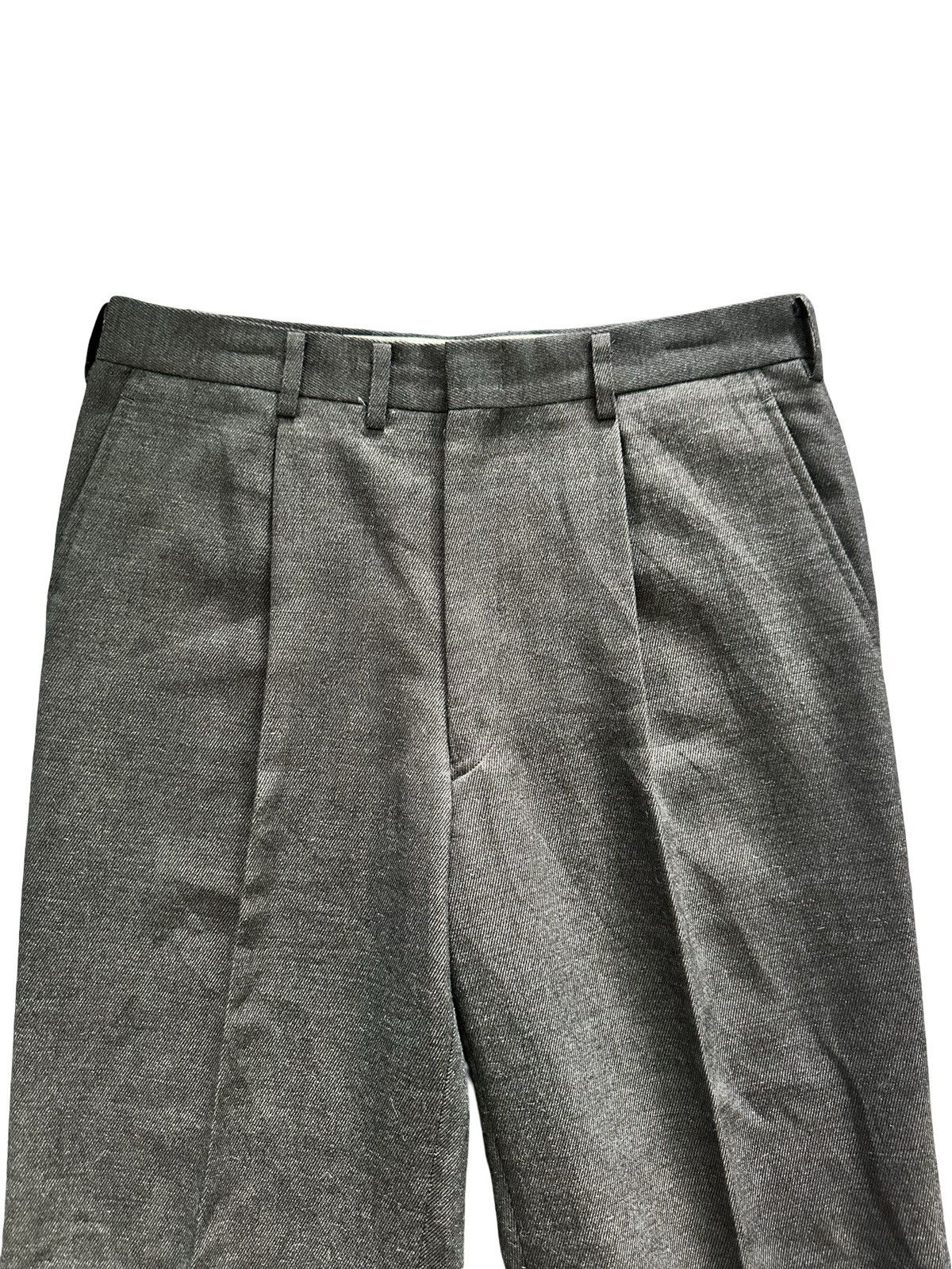 Japanese Brand Vintage Bellumore Wool Alpaca Pleated Trousers Grey Size US 33 - 2 Thumbnail