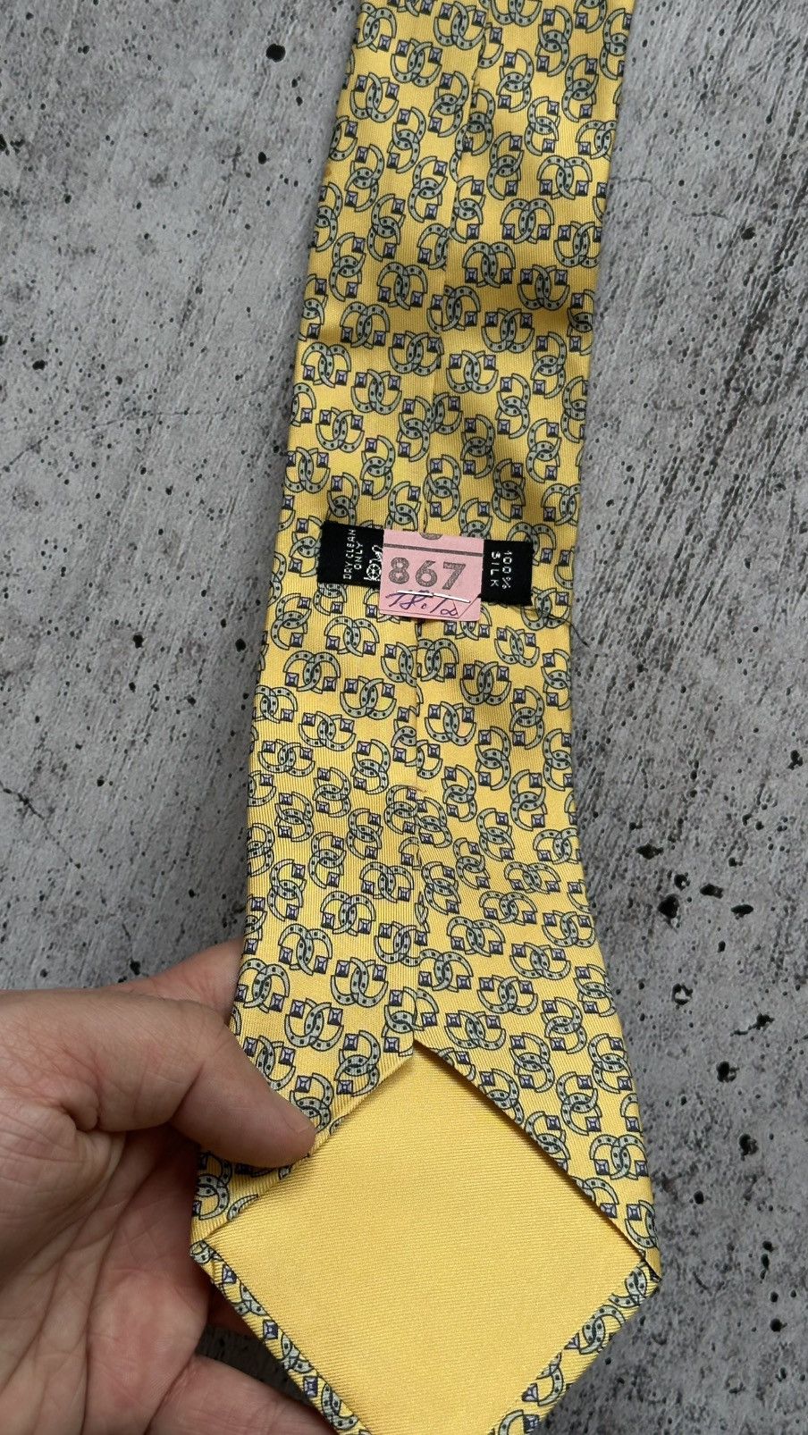 Hermes Men’s Hermes Paris 7303EA Vintage Silk Tie Size ONE SIZE - 11 Thumbnail