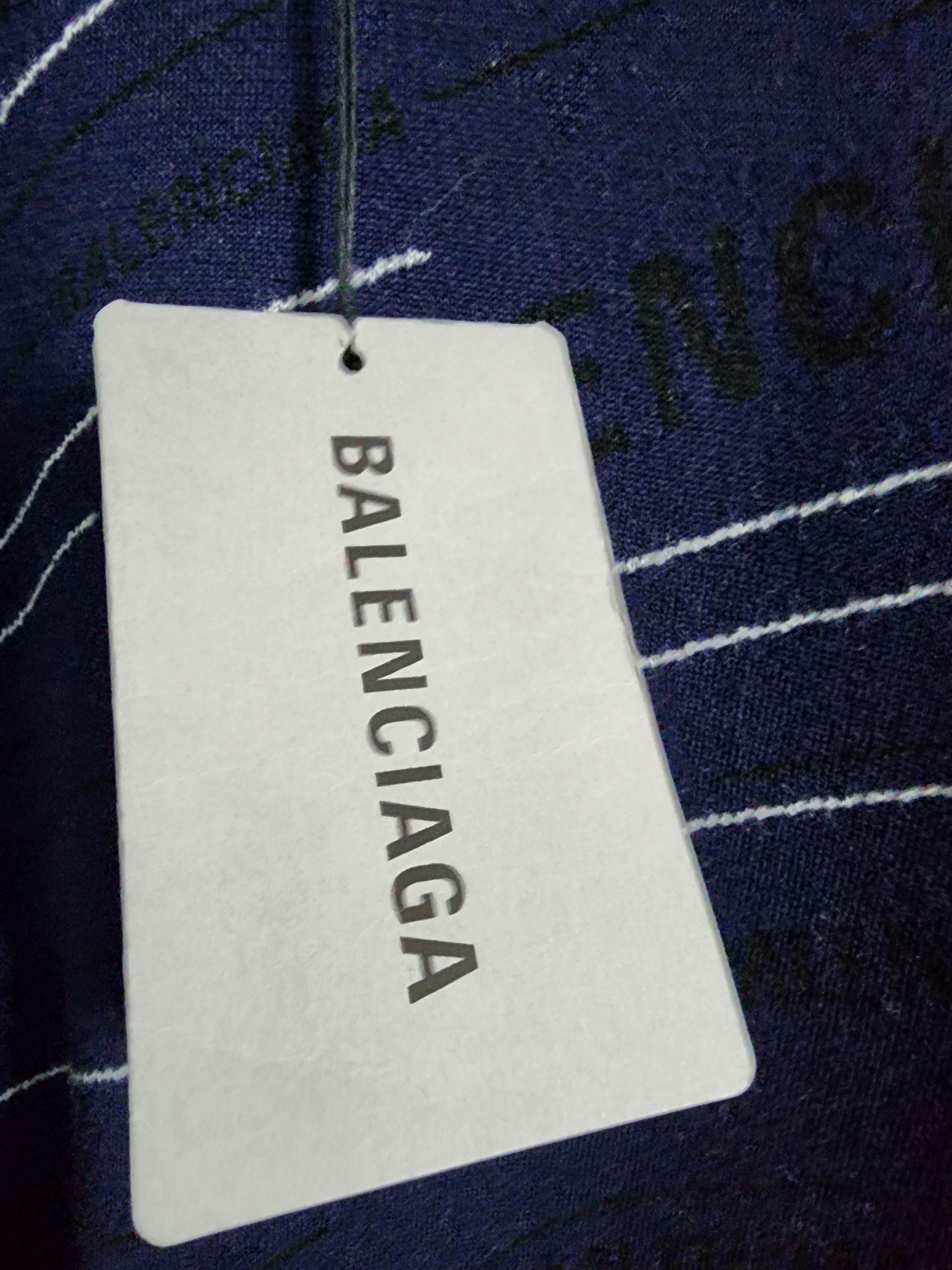 Balenciaga Multi Logo Wool Jacquard Sweater Size US L / EU 52-54 / 3 - 5 Thumbnail