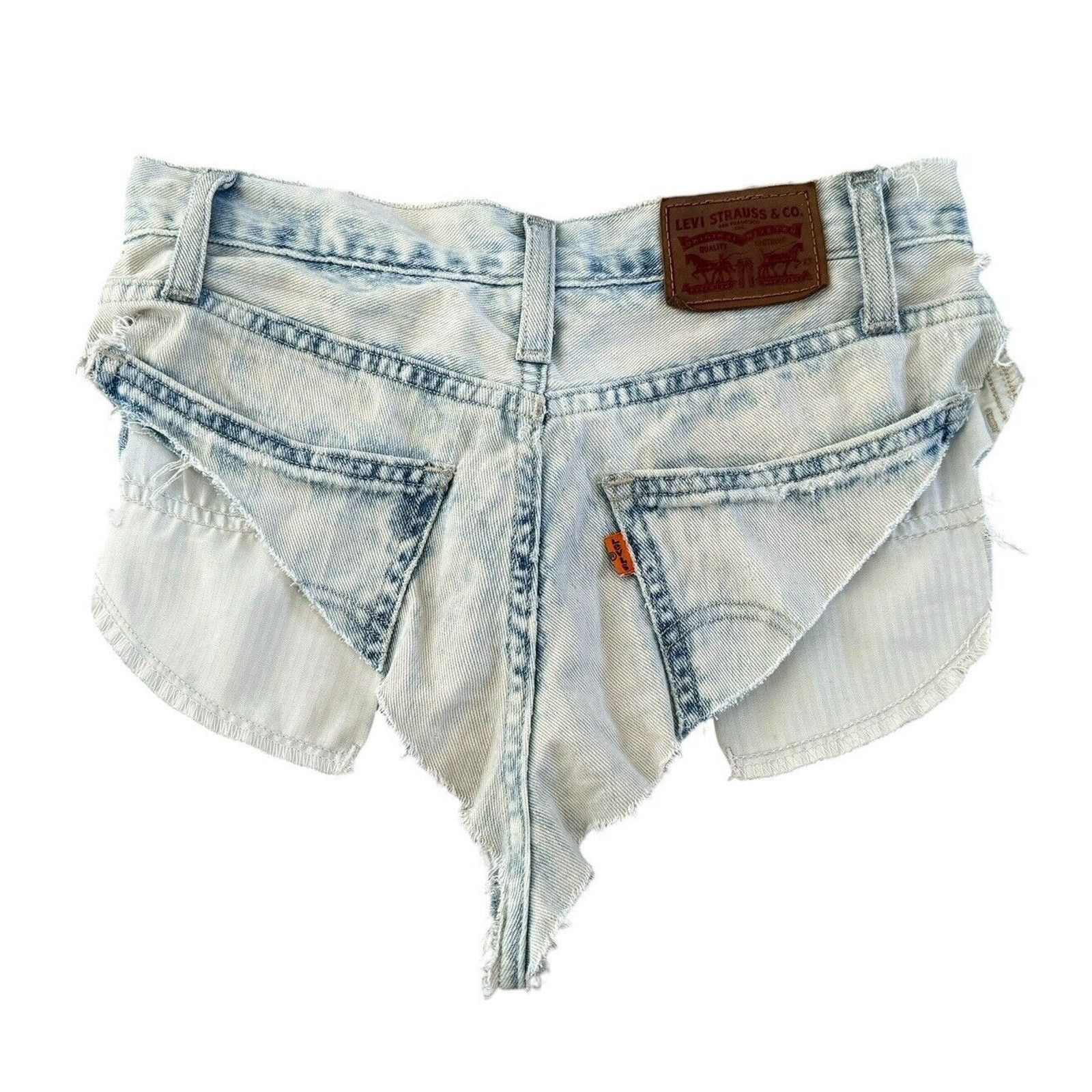 Levi's VINTAGE LEVIS Orange Tag Bikini Booty Cut Off Acid Shorts Size 26" / US 2 / IT 38 - 7 Thumbnail