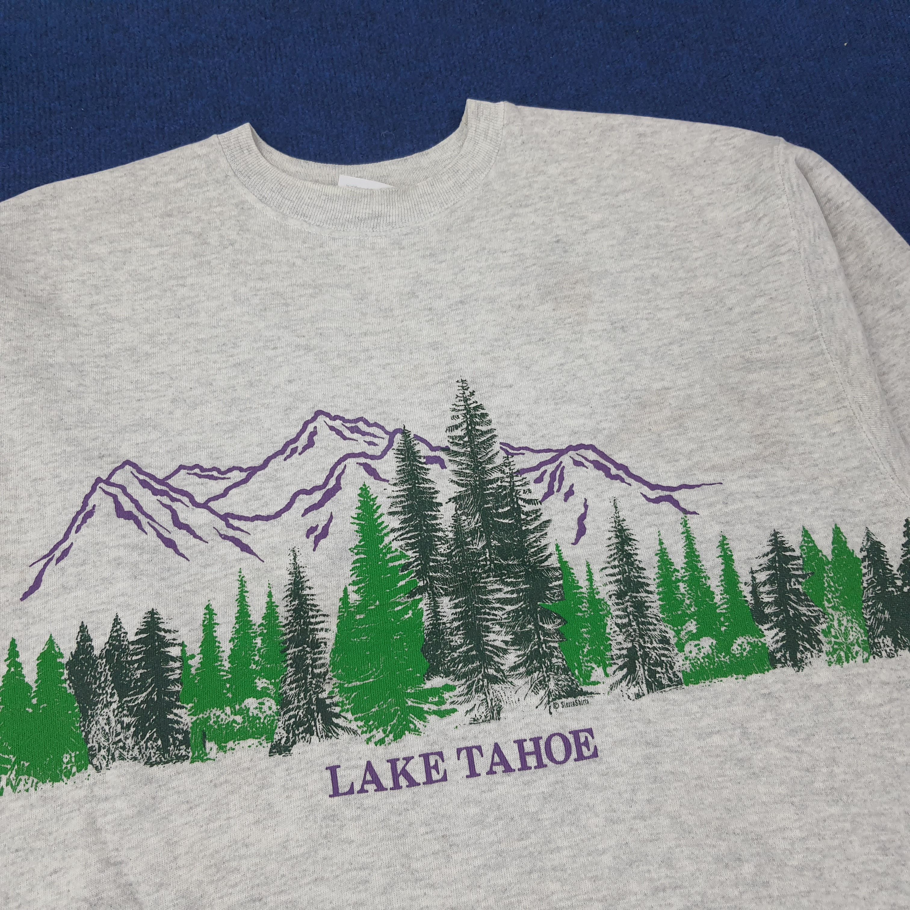 Hanes Vintage Lake Tahoe Nature Outdoor Sweatshirt C236N7 Size US L / EU 52-54 / 3 - 2 Thumbnail